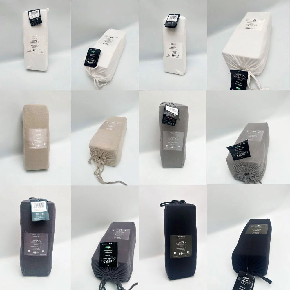 Anthracite Jersey Fitted Sheet | Non-Iron, Perfect Fit & Breathable