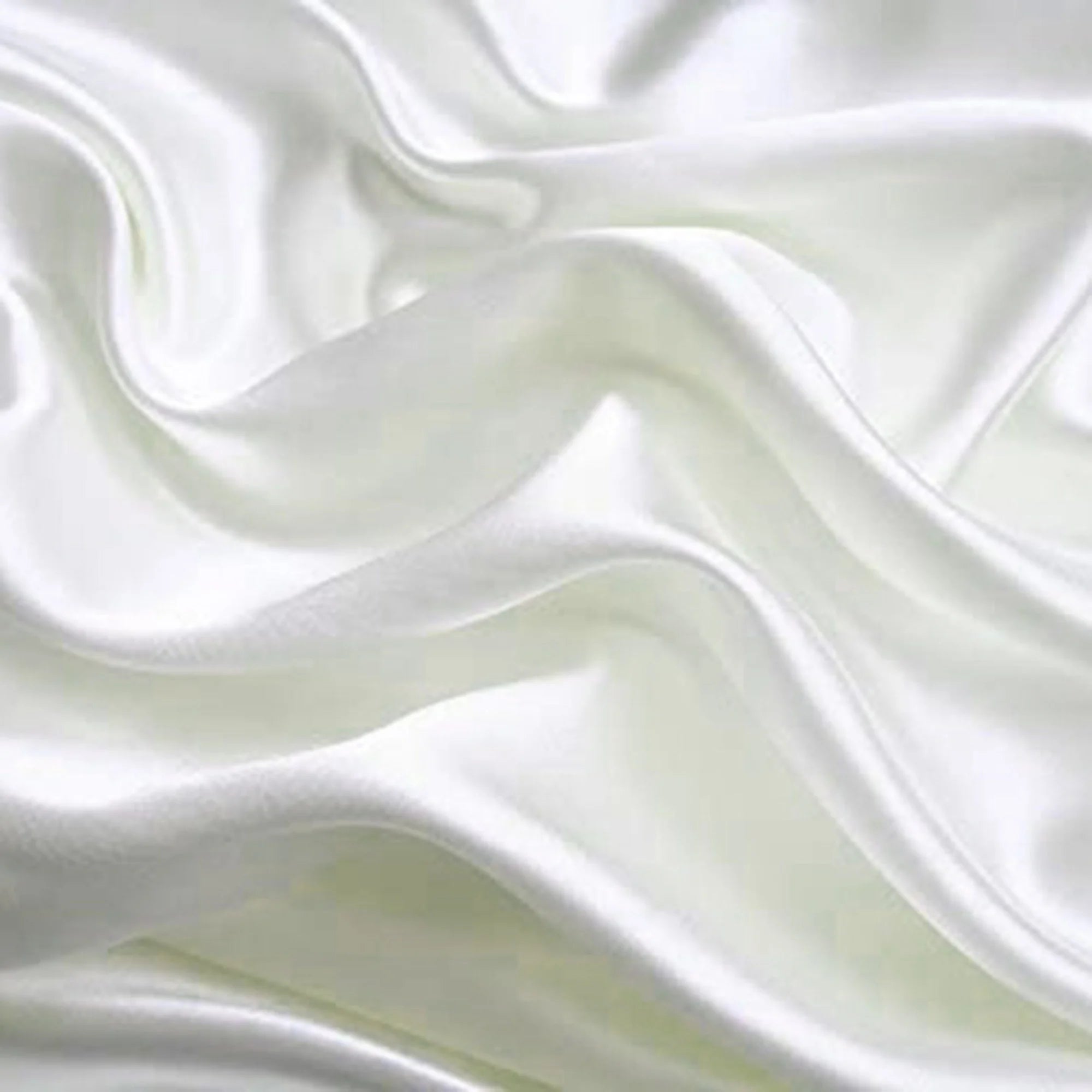 Shiny Satin Duvet Cover White