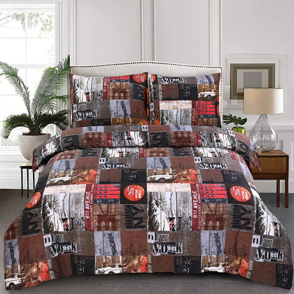 Cotton Duvet Cover Industrial New York