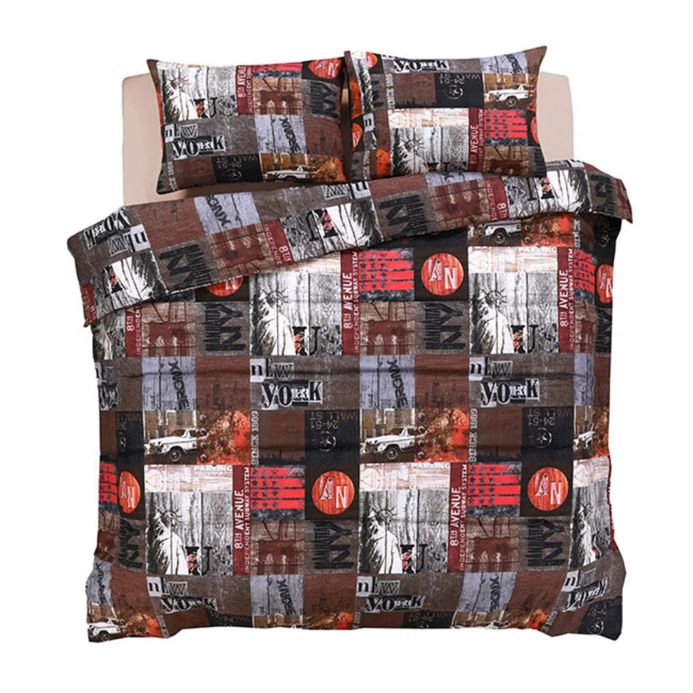 Cotton Duvet Cover Industrial New York