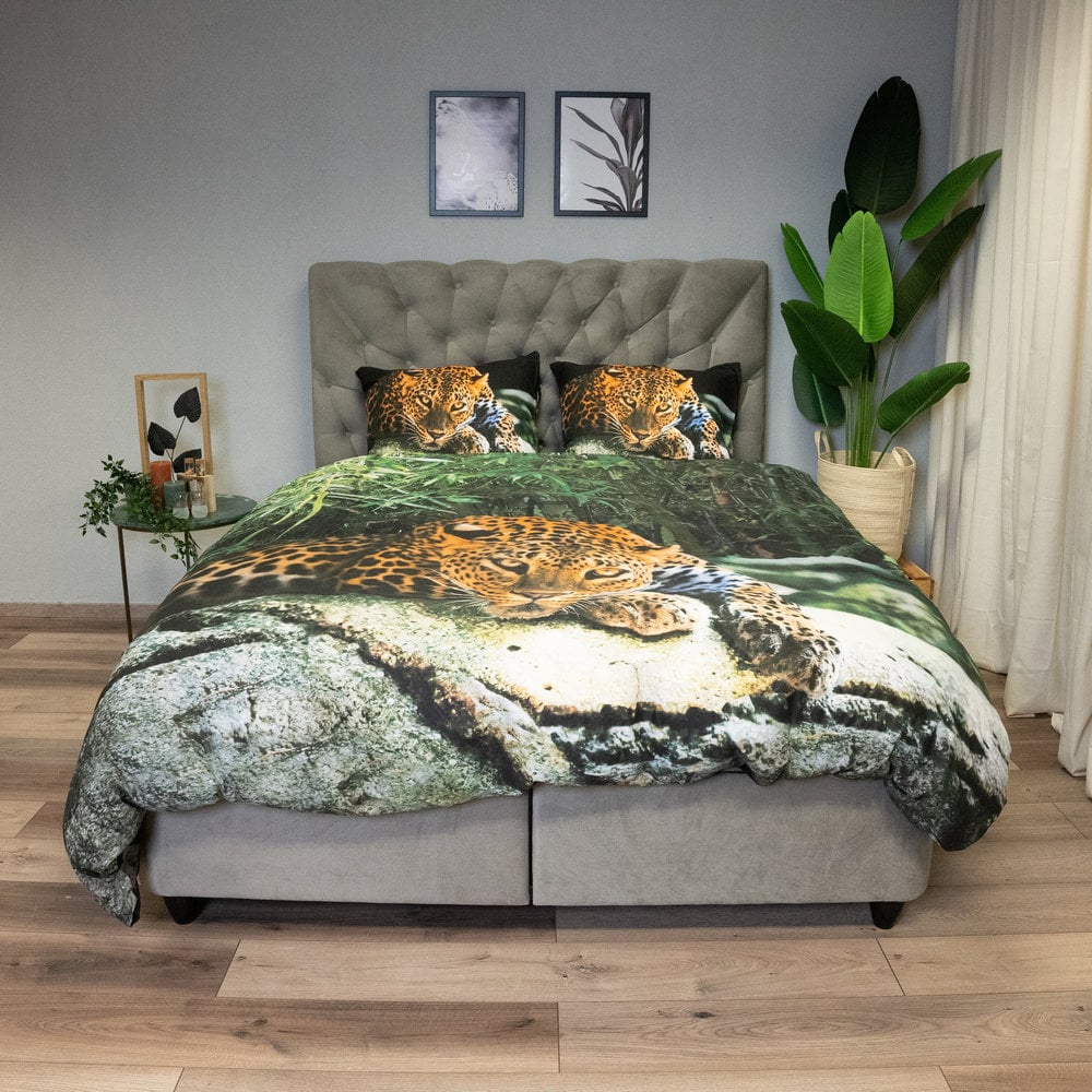 Cotton Duvet Cover Jungle Leopard