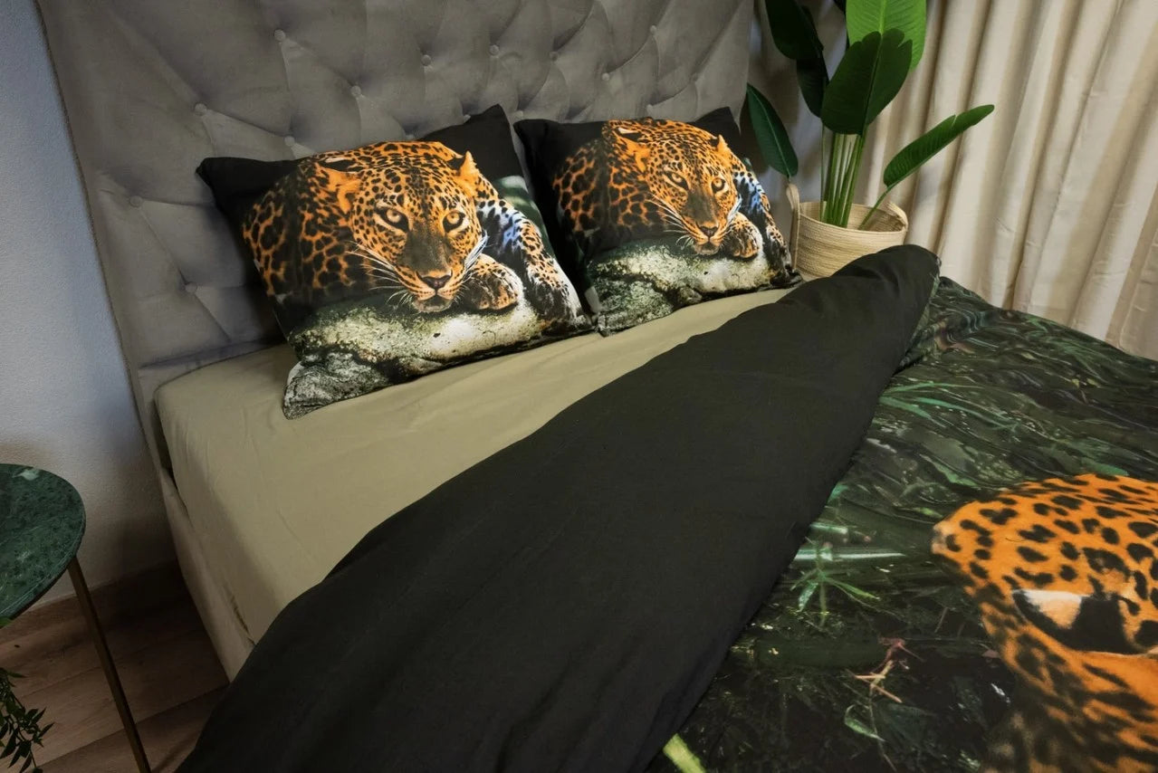 Cotton Duvet Cover Jungle Leopard