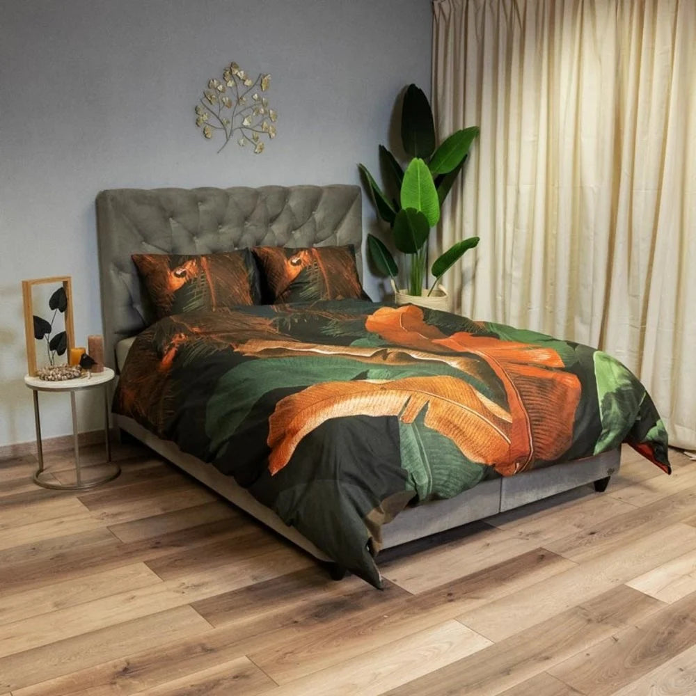 Cotton Duvet Cover Jungle Parrot