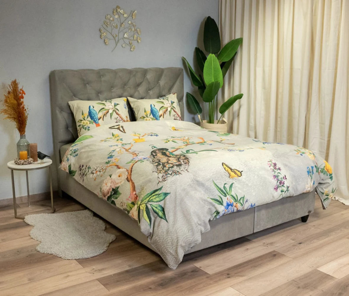 Cotton Duvet Cover Peacock Light