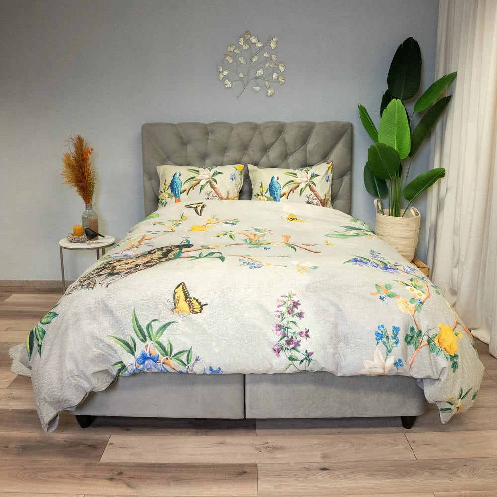Cotton Duvet Cover Peacock Light
