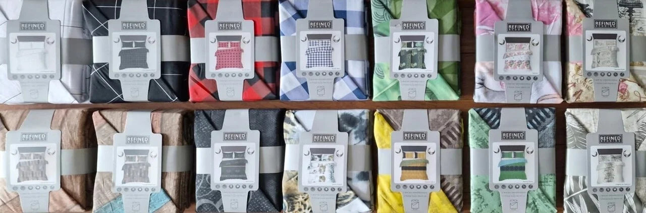 Lino Black Checked Duvet Cover | Scandinavian Design and Comfort