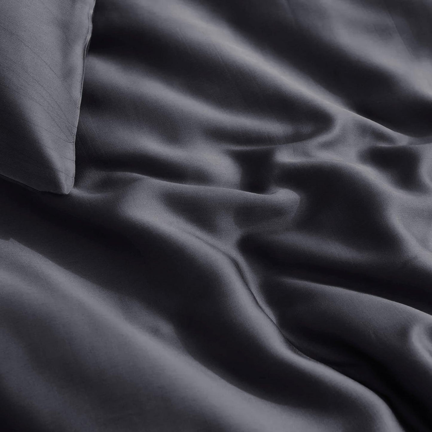 100% Bamboo Dekbedovertrek Antraciet - Temperatuur regulerend - Twill satijn geweven - Kleurvast