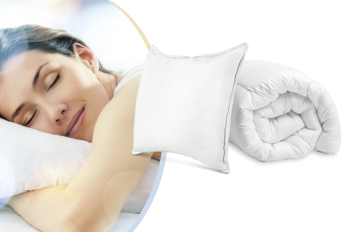 2 in 1 Dekbed + kussens - Anti huisstofmijt - Kussen 1000 gram gevuld - Anti-allergisch
