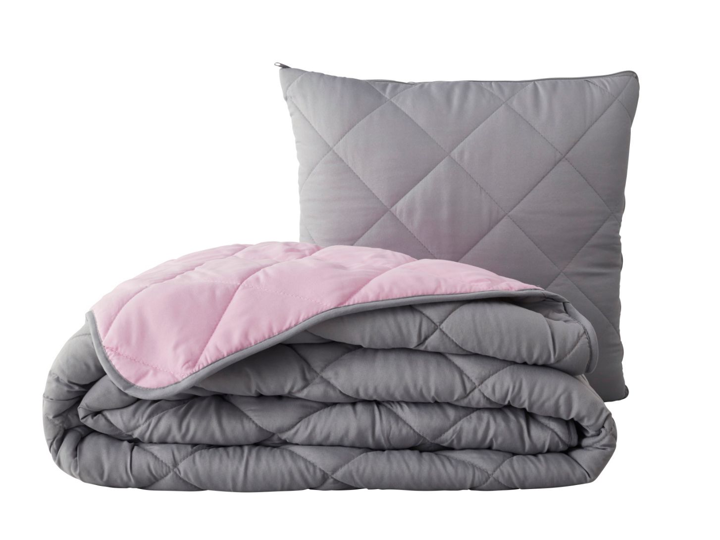 Magic Pillow 2-in-1 pillow/duvet in Gray/Pink