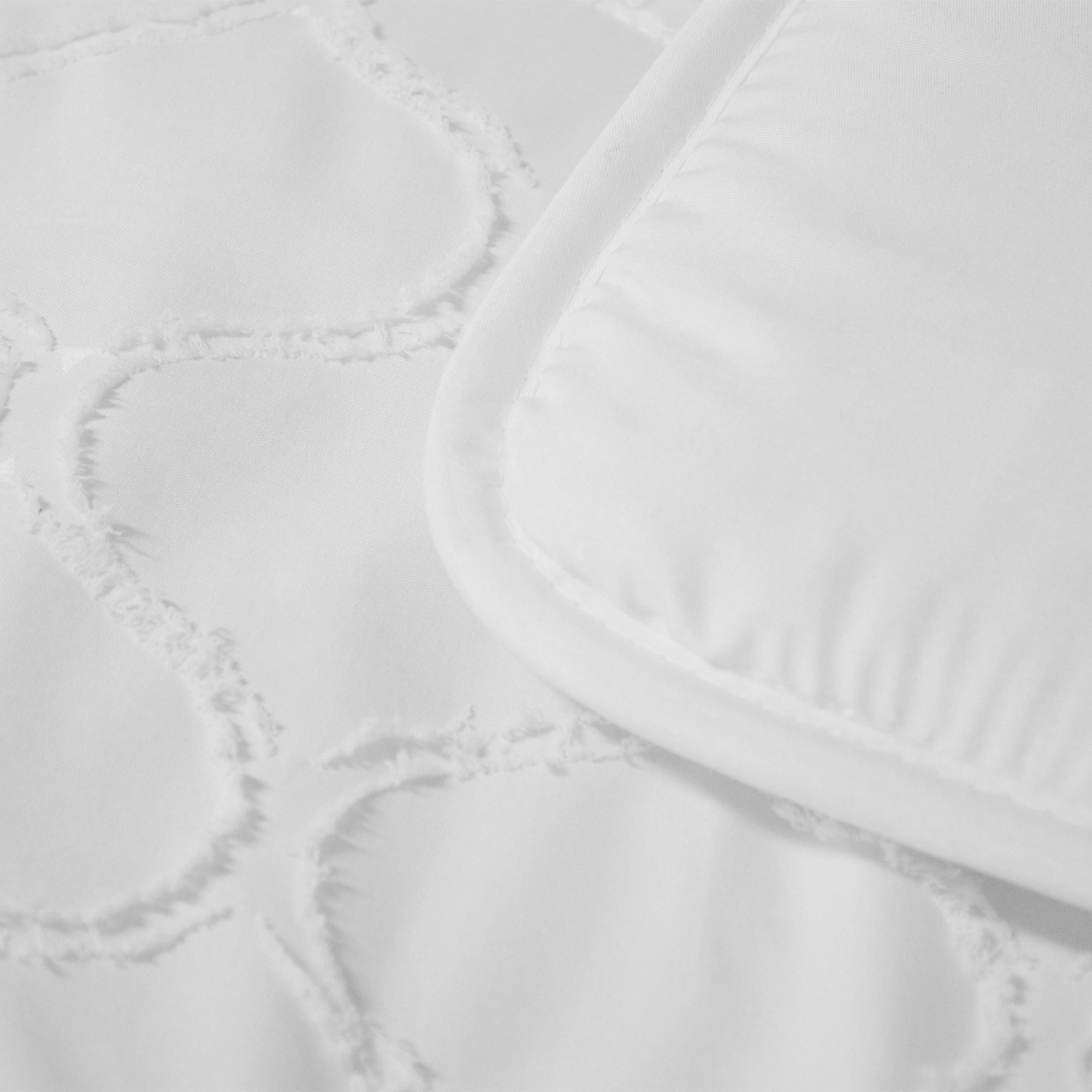 Easy Dekbed Tufted Curve - Wit