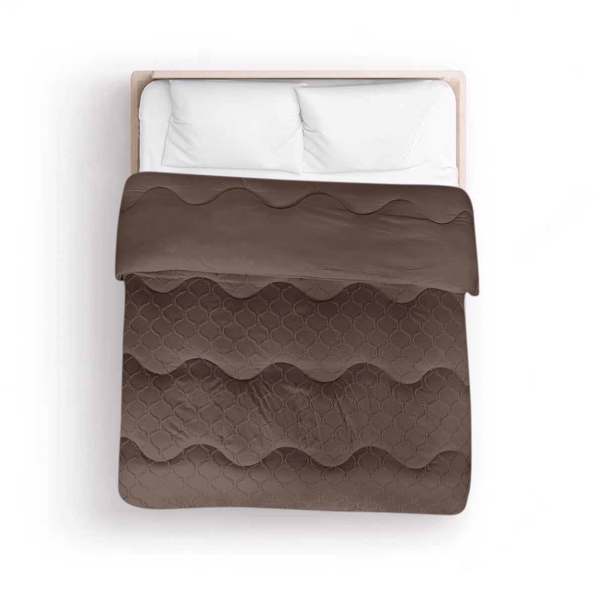 Easy Dekbed Tufted Curve - Bruin