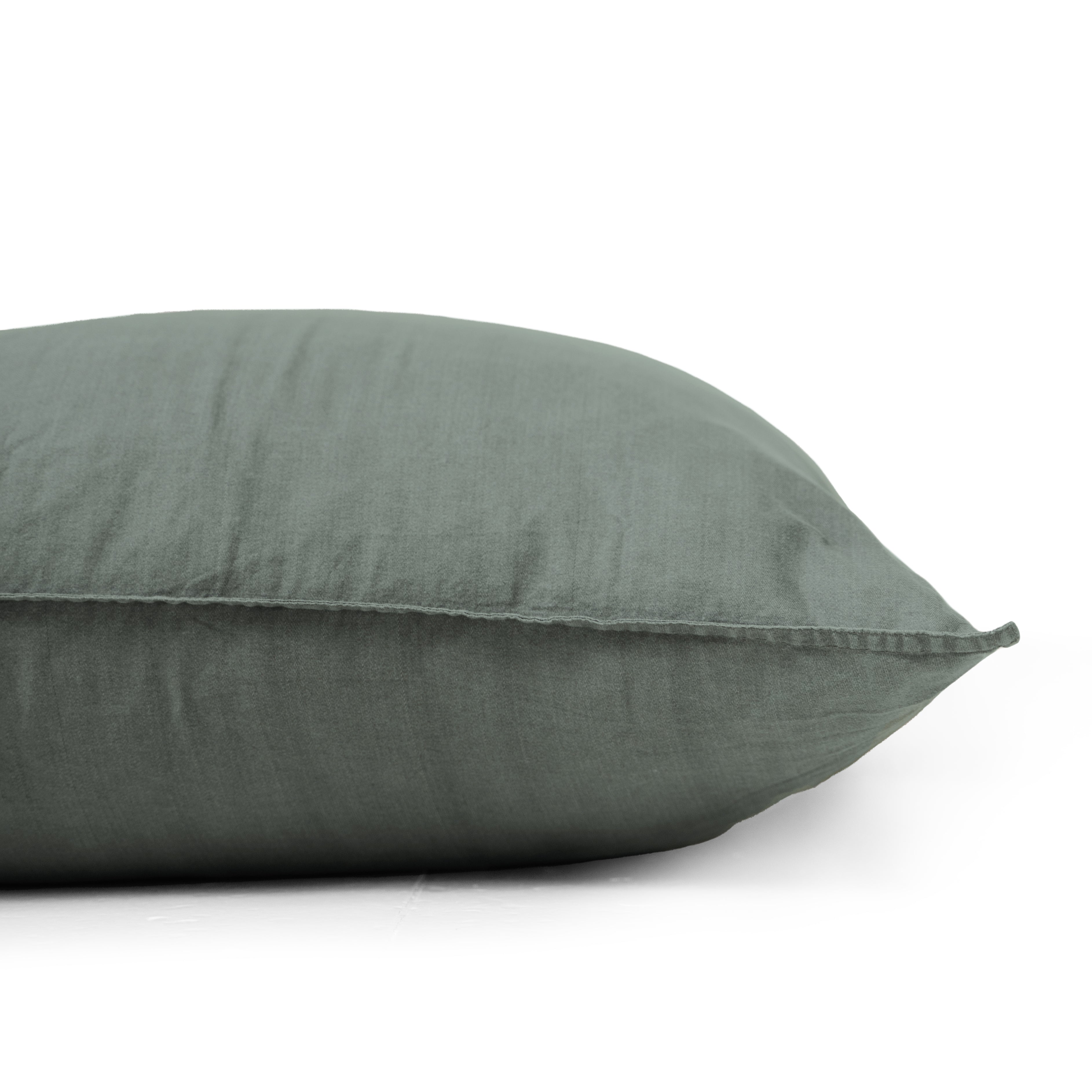 Denim Stone Washed Groen Dekbedovertrek