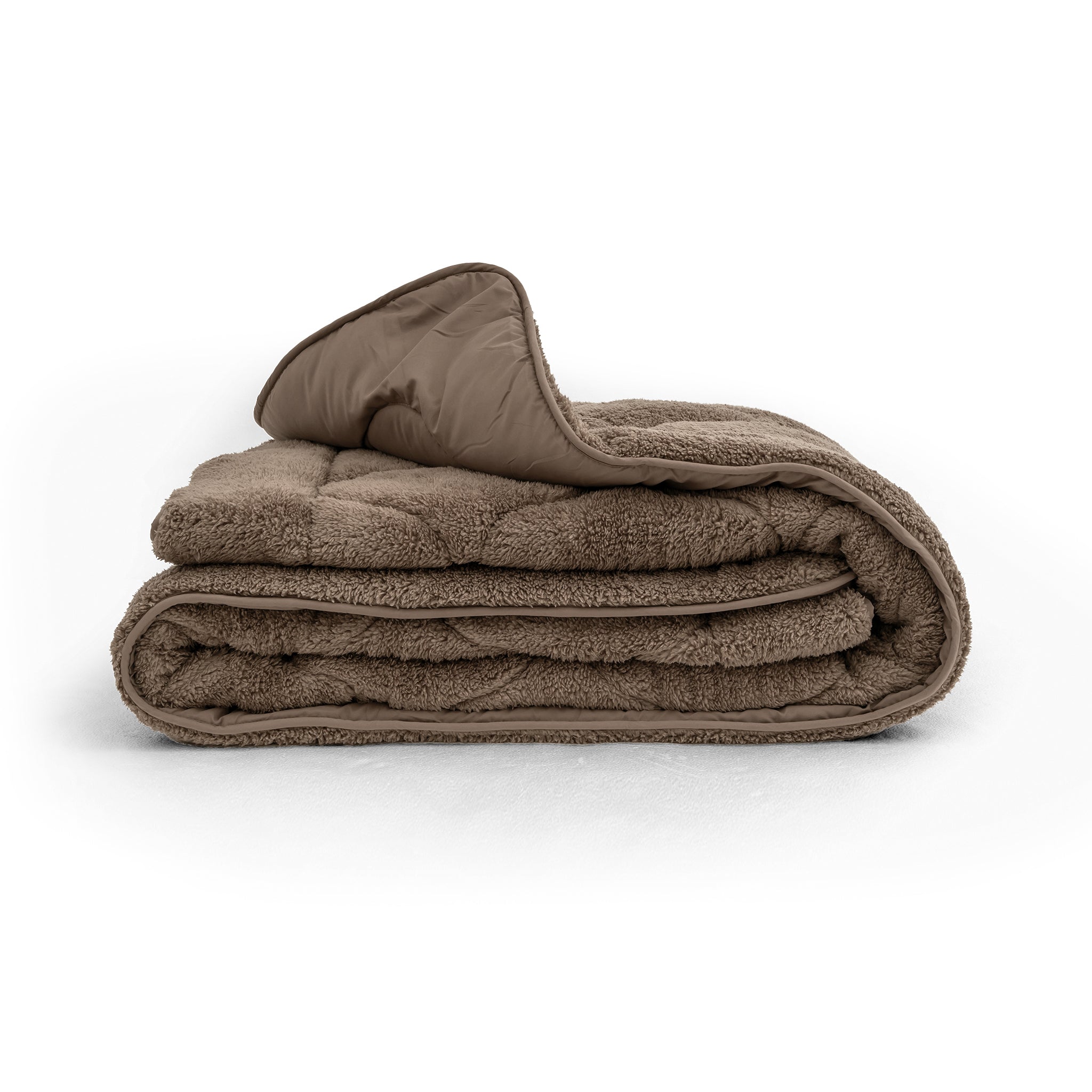All-in One Lazy Teddy Dekbed Taupe/Bruin - Dekbed met kussenslopen