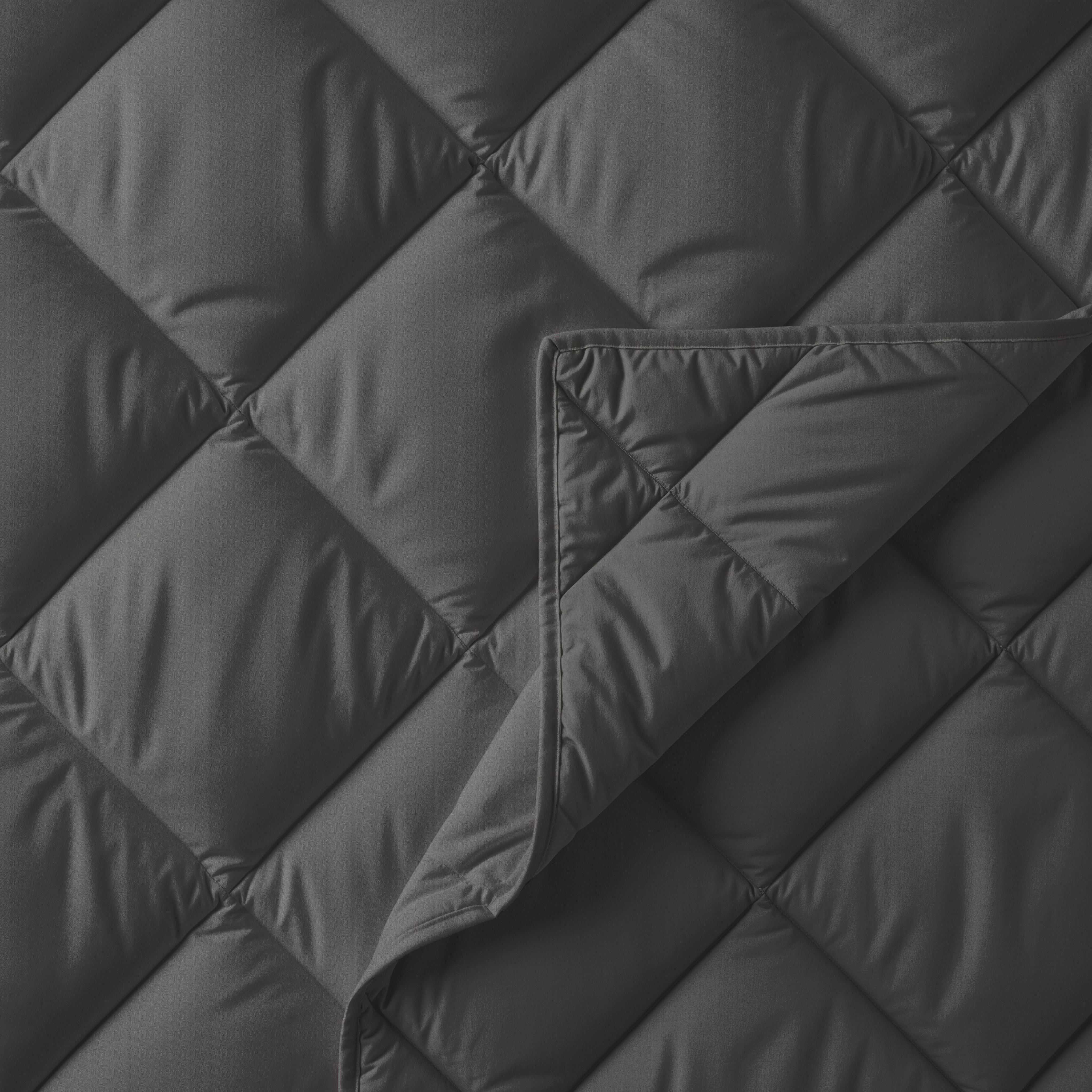 All-in-One Lazy Duvet Diamond Anthracite - Duvet with pillowcases