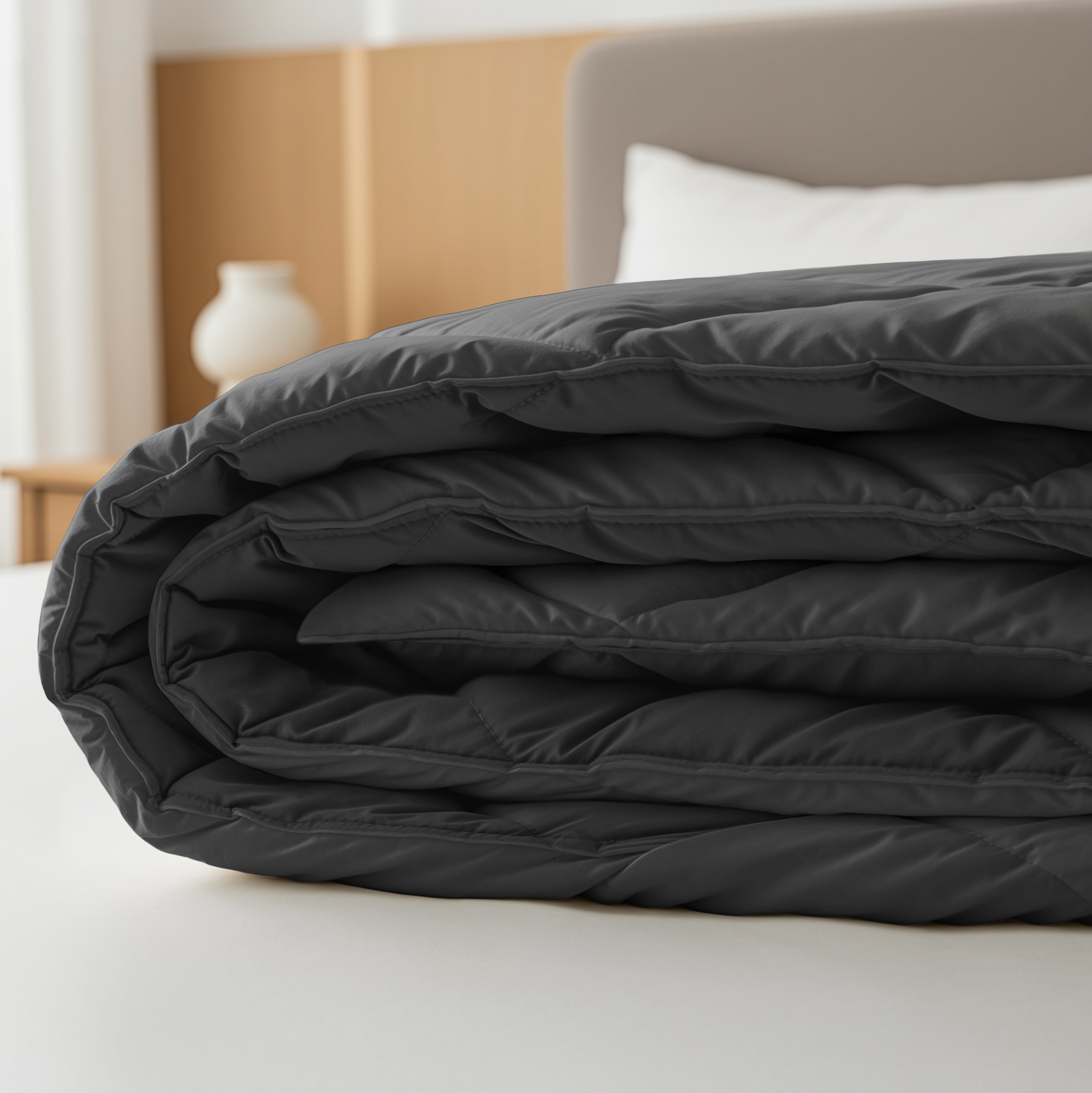 All-in-One Lazy Duvet Diamond Anthracite - Duvet with pillowcases