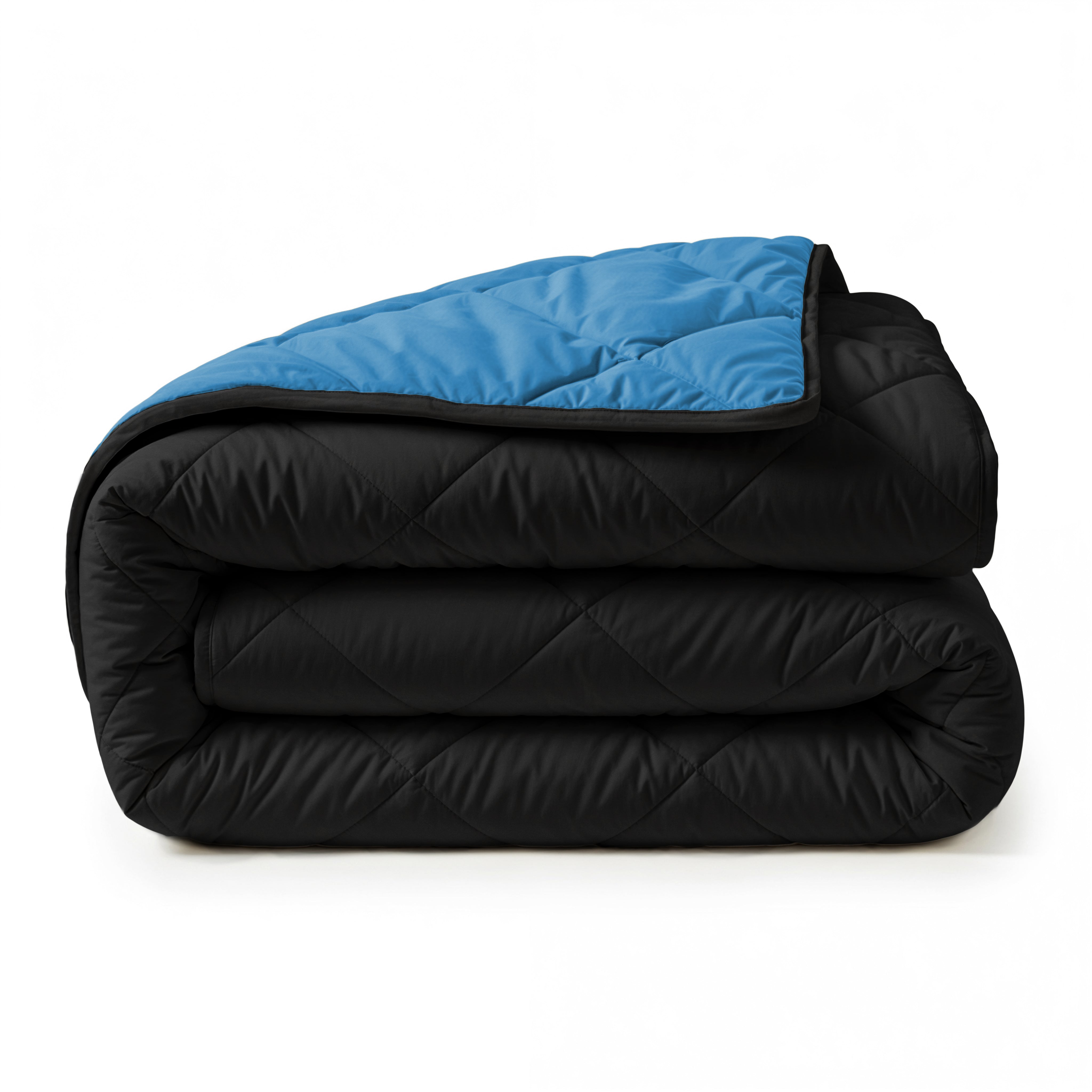 All-in-One Lazy Duvet Diamond Black/Blue - Duvet with pillowcases