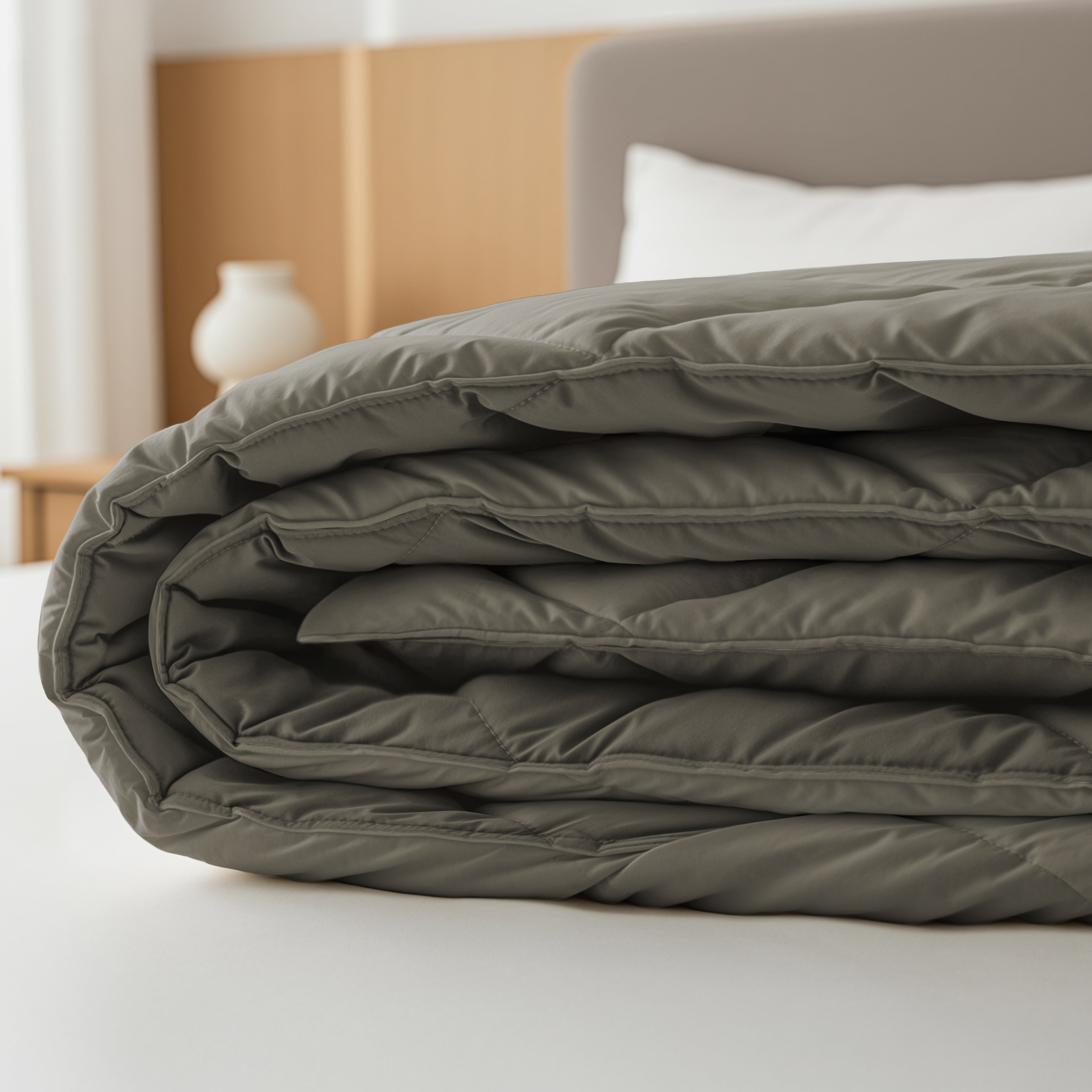 All-in-One Lazy Duvet Diamond Khaki - Duvet with pillowcases