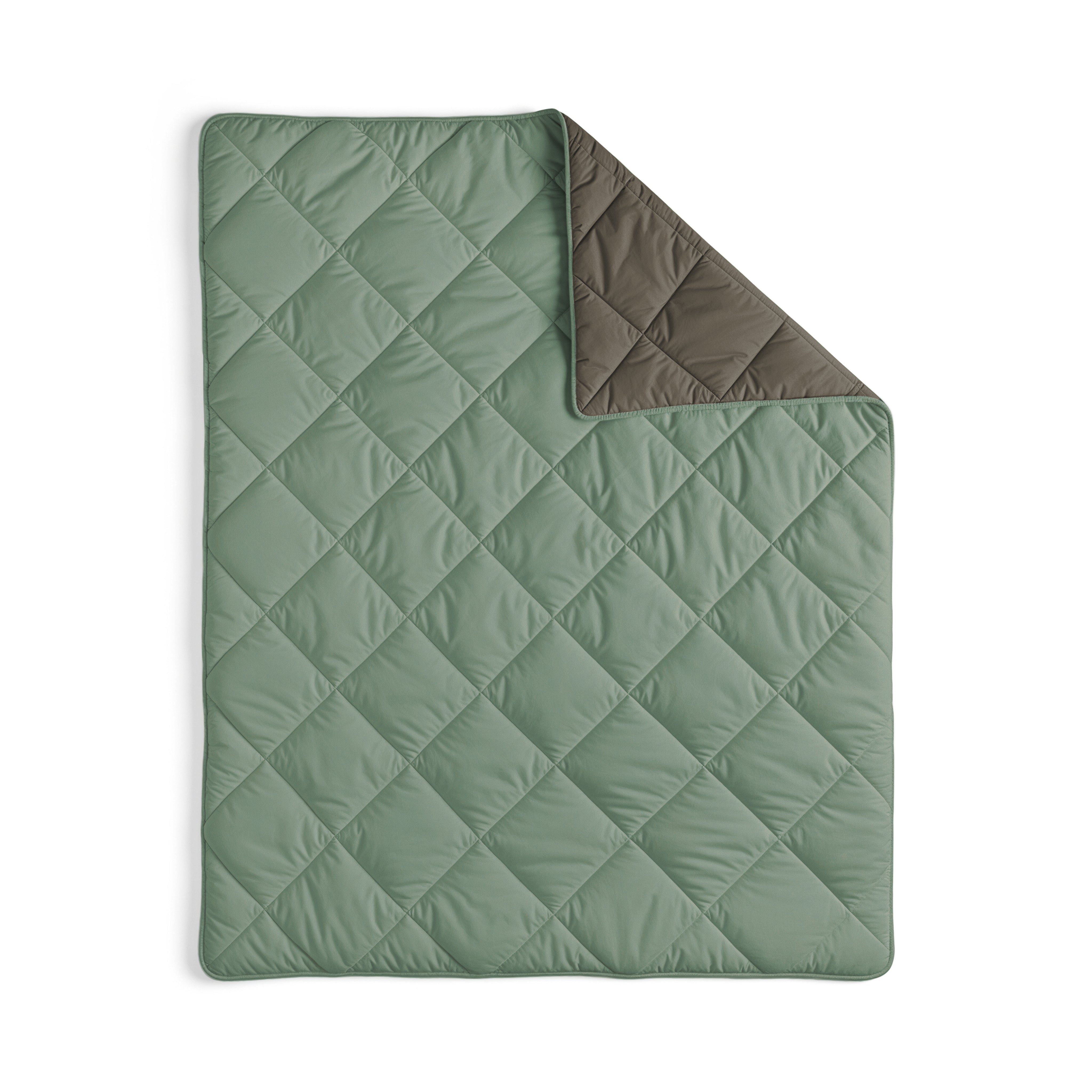 All-in-One Lazy Duvet Diamond Green/Khaki - Duvet with pillowcases