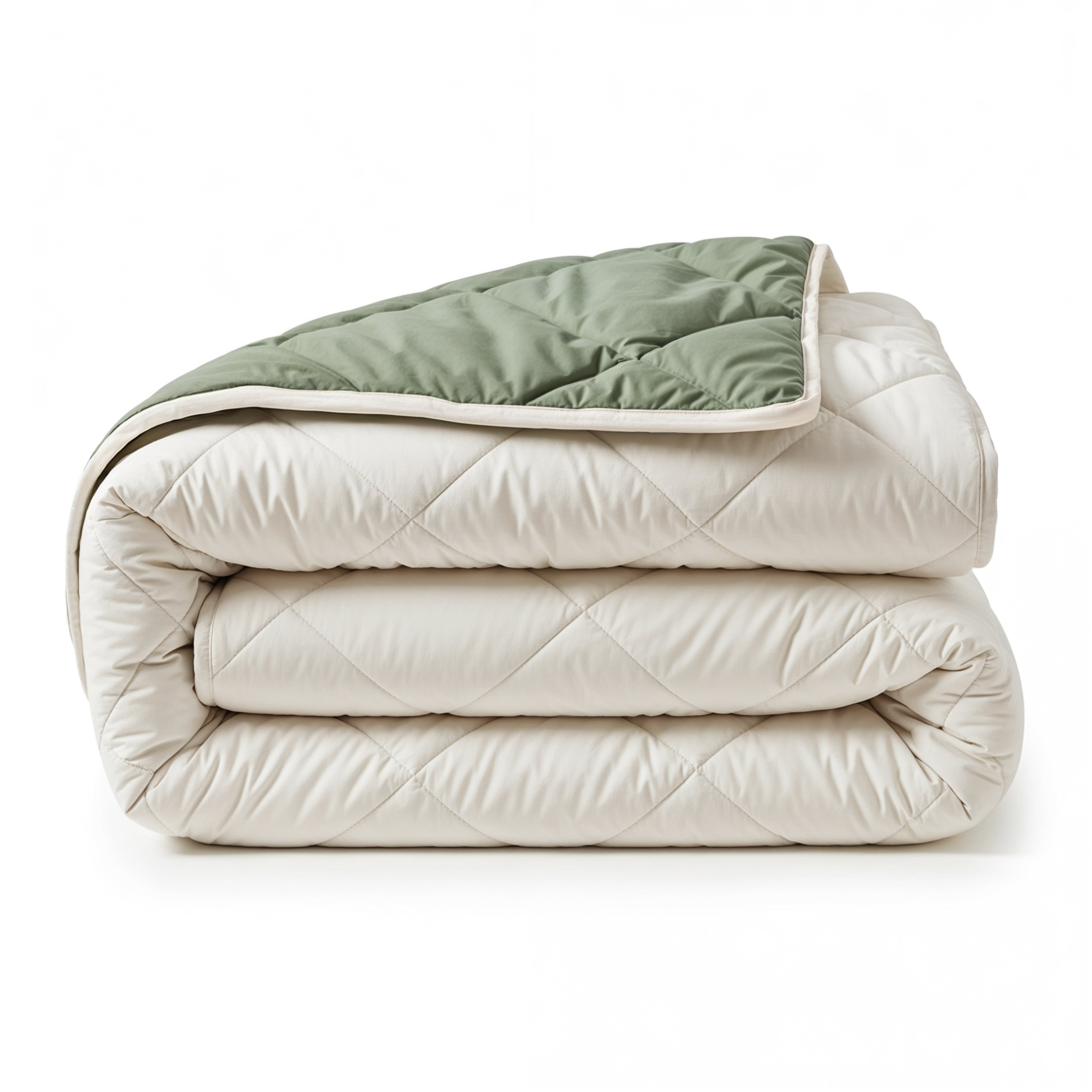 All-in-One Lazy Duvet Diamond Cream/Green - Duvet with pillowcases