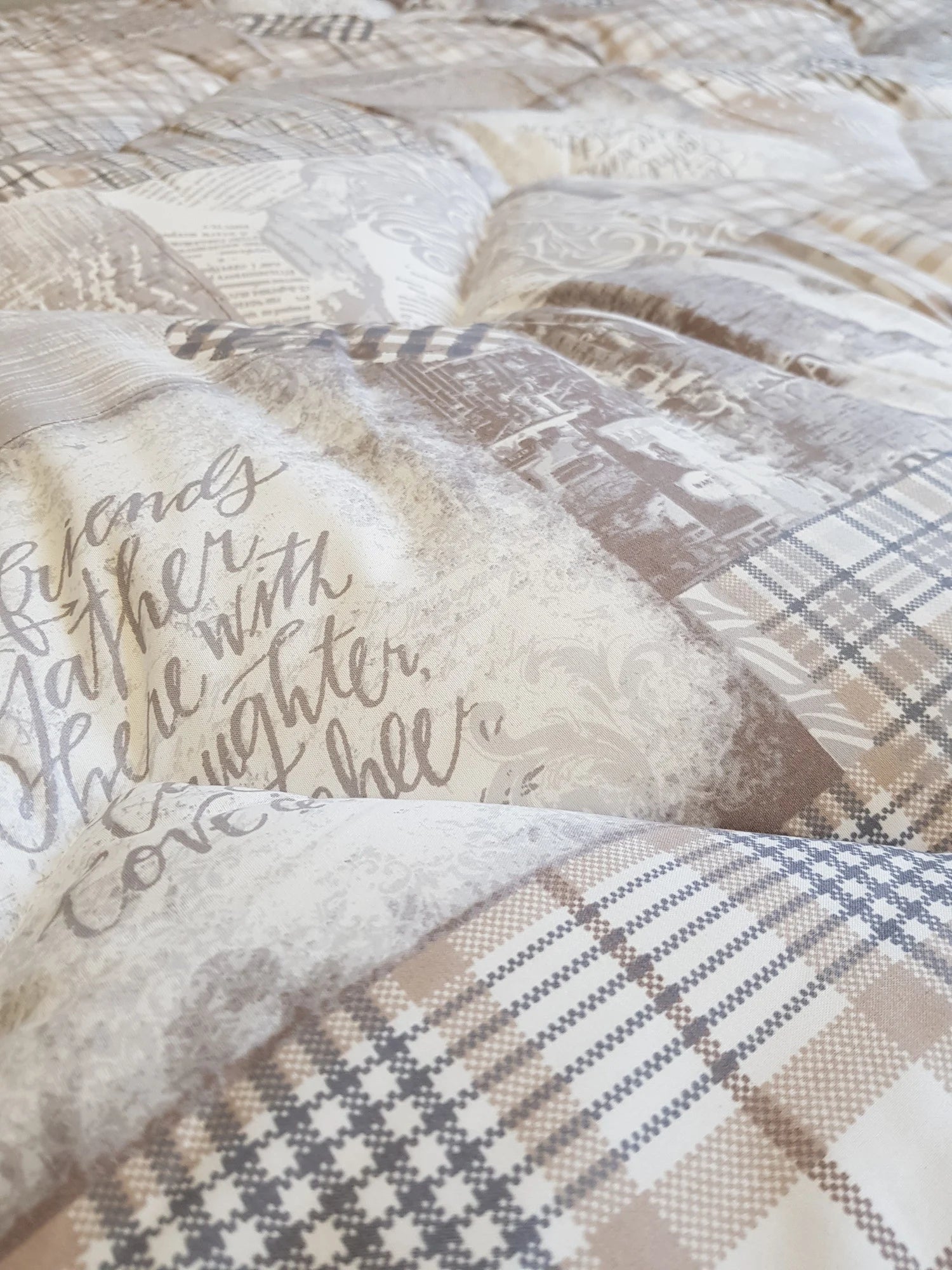 All-in One Lazy Dekbed Beige/Taupe - Dekbed voor het hele jaar