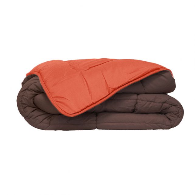 All-in One Lazy Dekbed Chocolade/Koraal - Dekbed voor het hele jaar