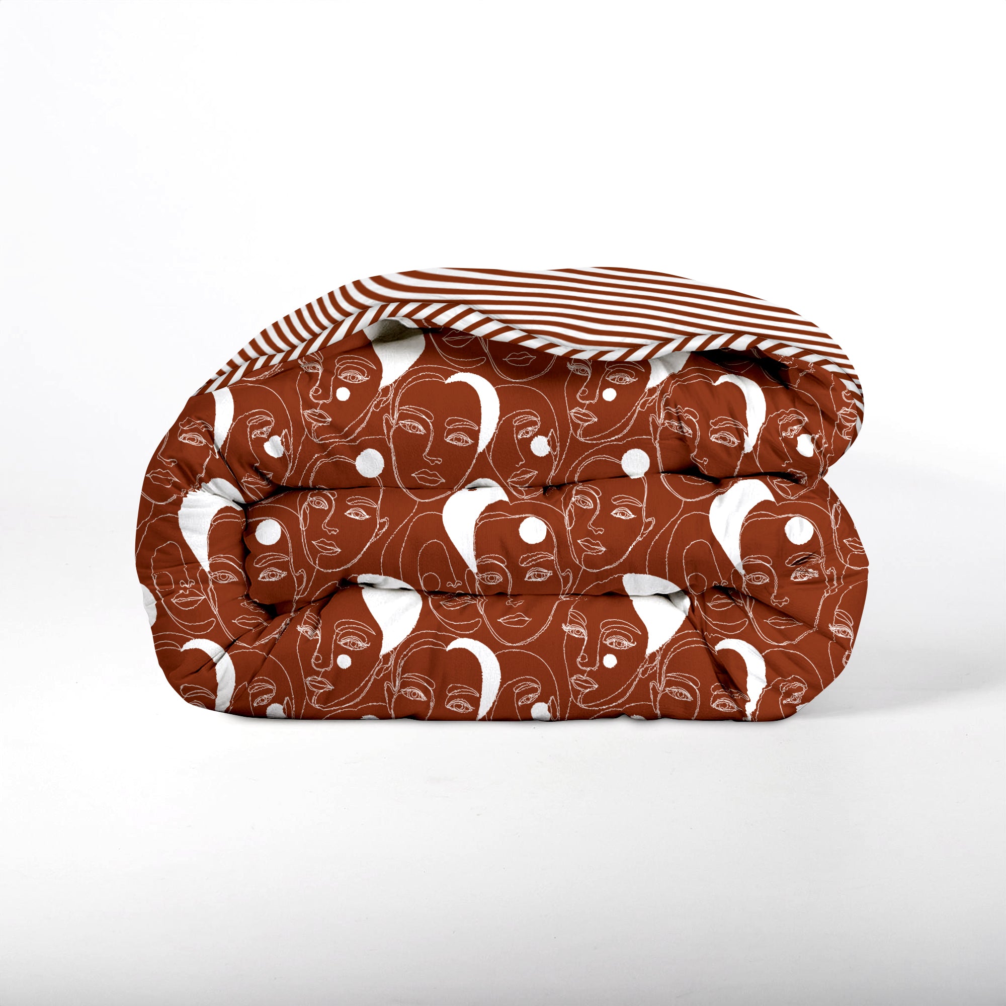 All-in One Lazy Dekbed Oneline Red Faces - Dekbed voor het hele jaar