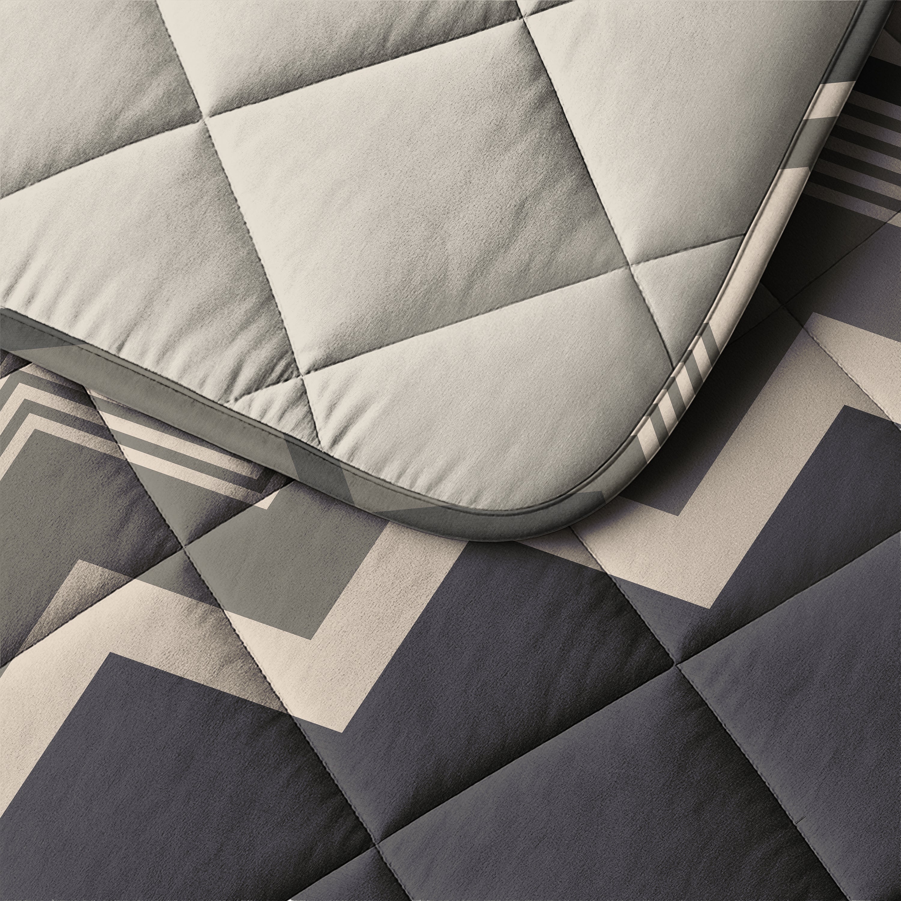 All-in One Lazy Dekbed Remon Taupe - Dekbed met kussenslopen