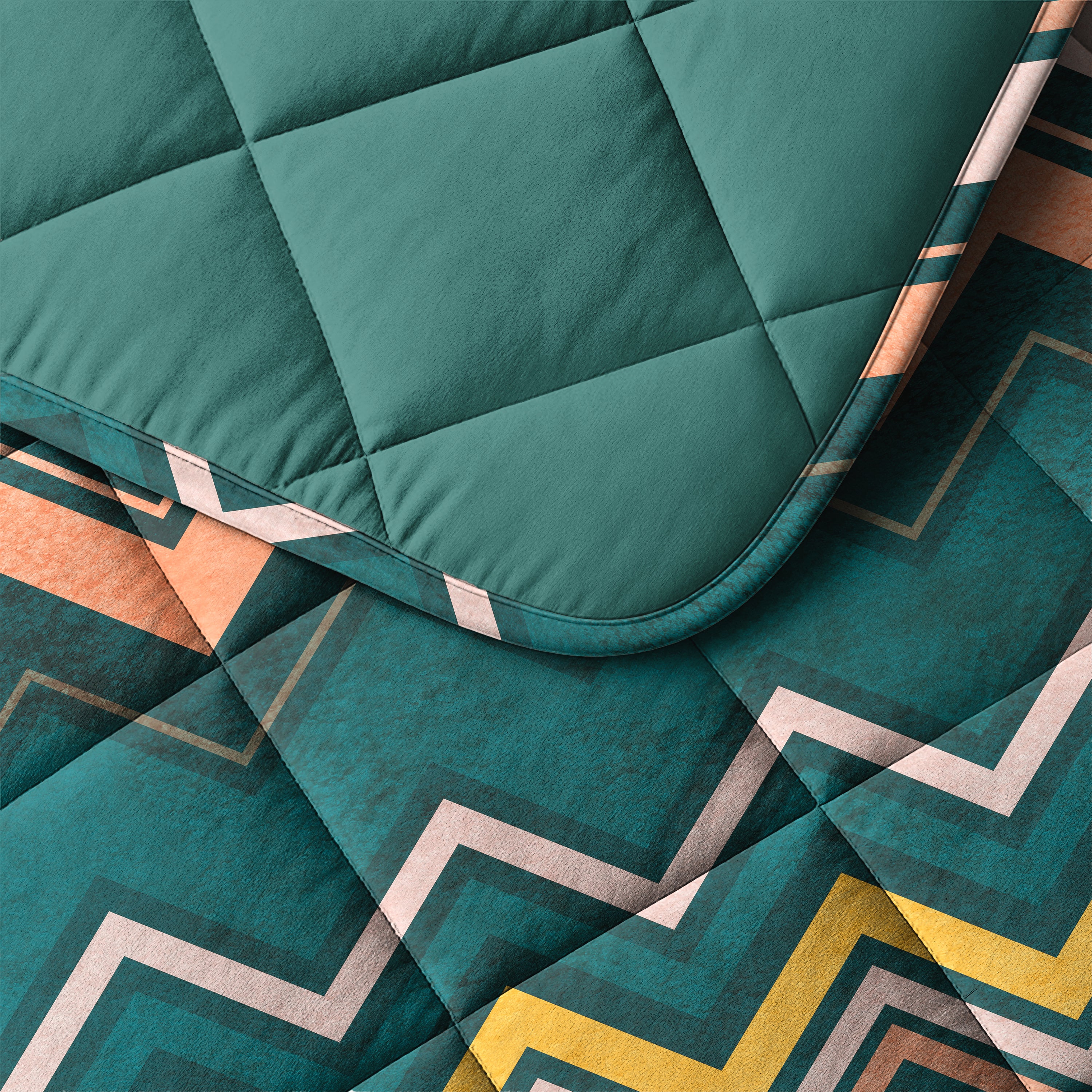 All-in One Lazy Dekbed Scala Donkergroen - Dekbed met kussenslopen