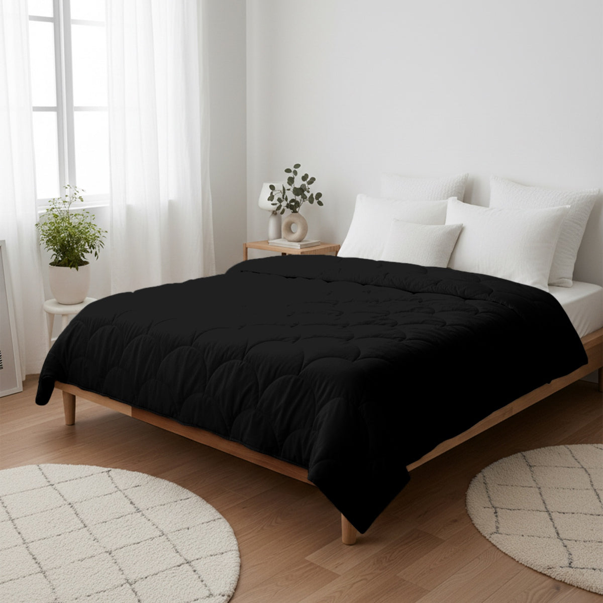 All-in One Lazy Dekbed Zwart - Dekbed voor het hele jaar