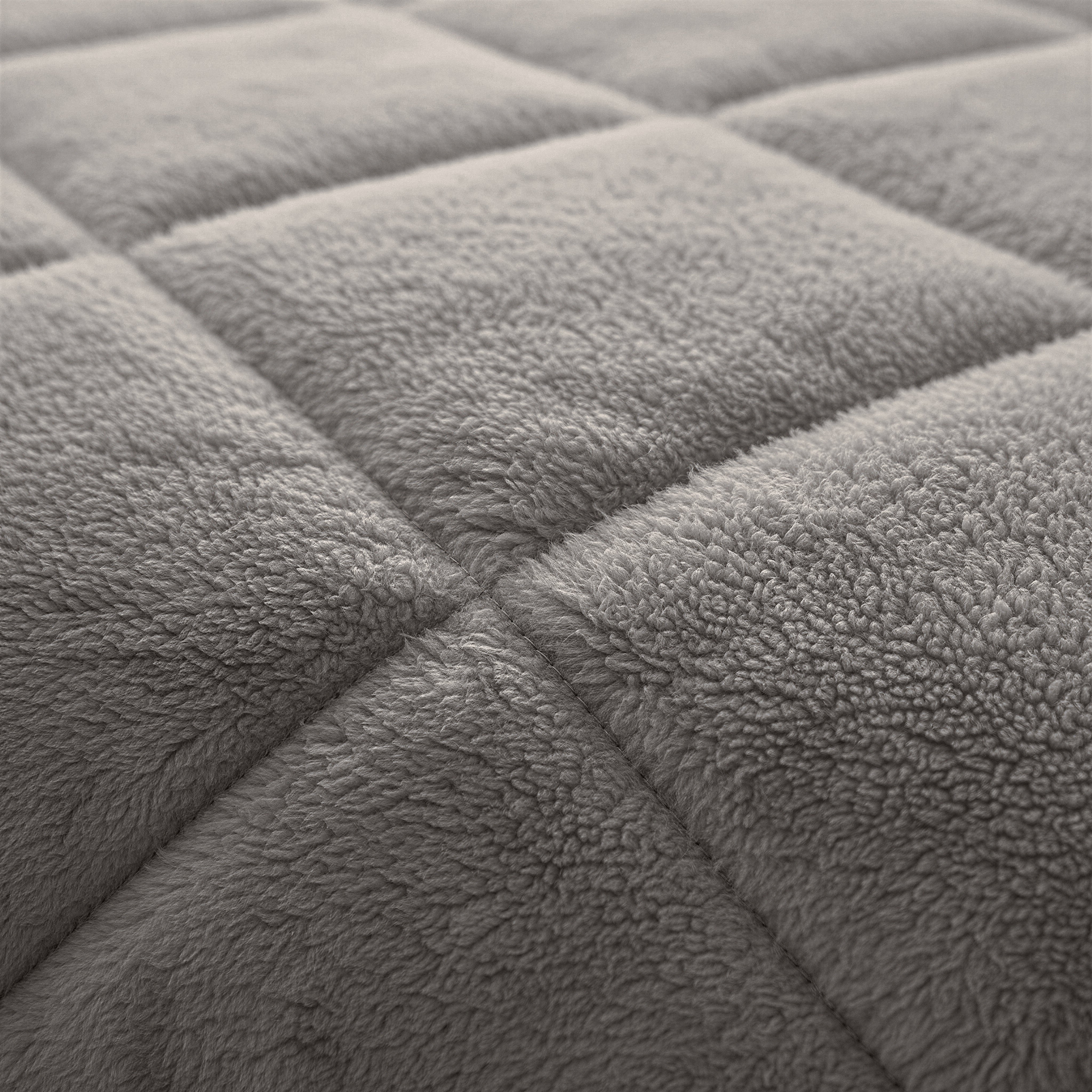 All-in One Lazy Faux Fur Dekbed Taupe/Grijs - Dekbed met kussenslopen