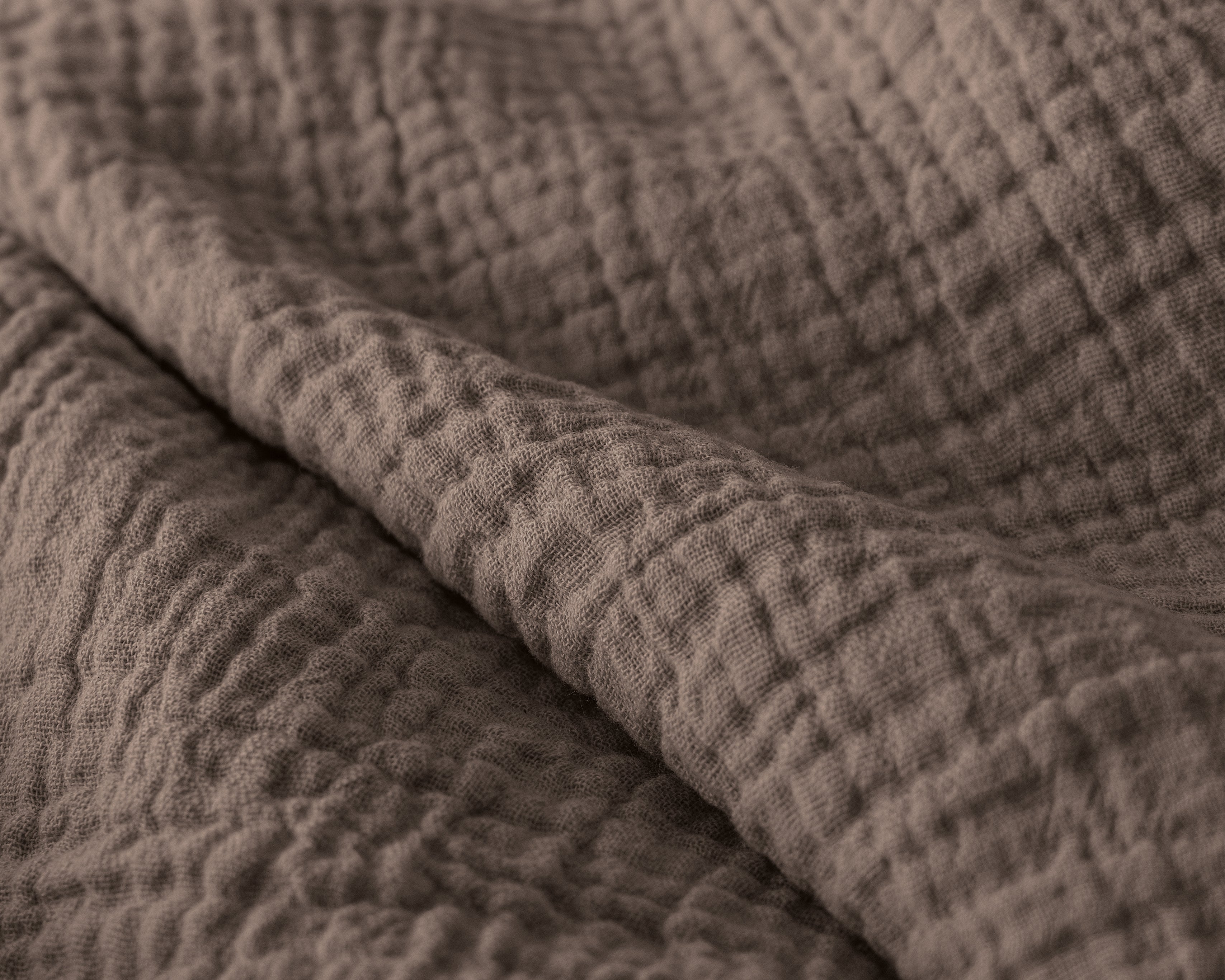 All-in One Lazy Mousseline Dekbed Dark Taupe - Dekbed met kussenslopen