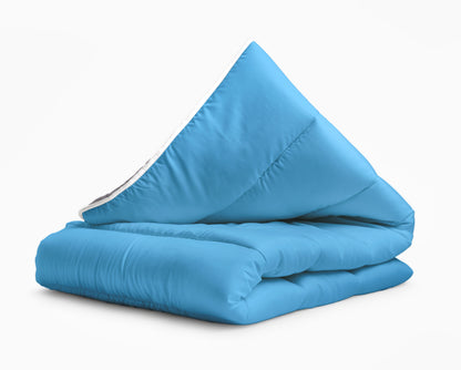 All-in one lazy dekbed Antraciet/Blauw - Dekbed en overtrek in 1 - Lichtgewicht - Trendy kleuren