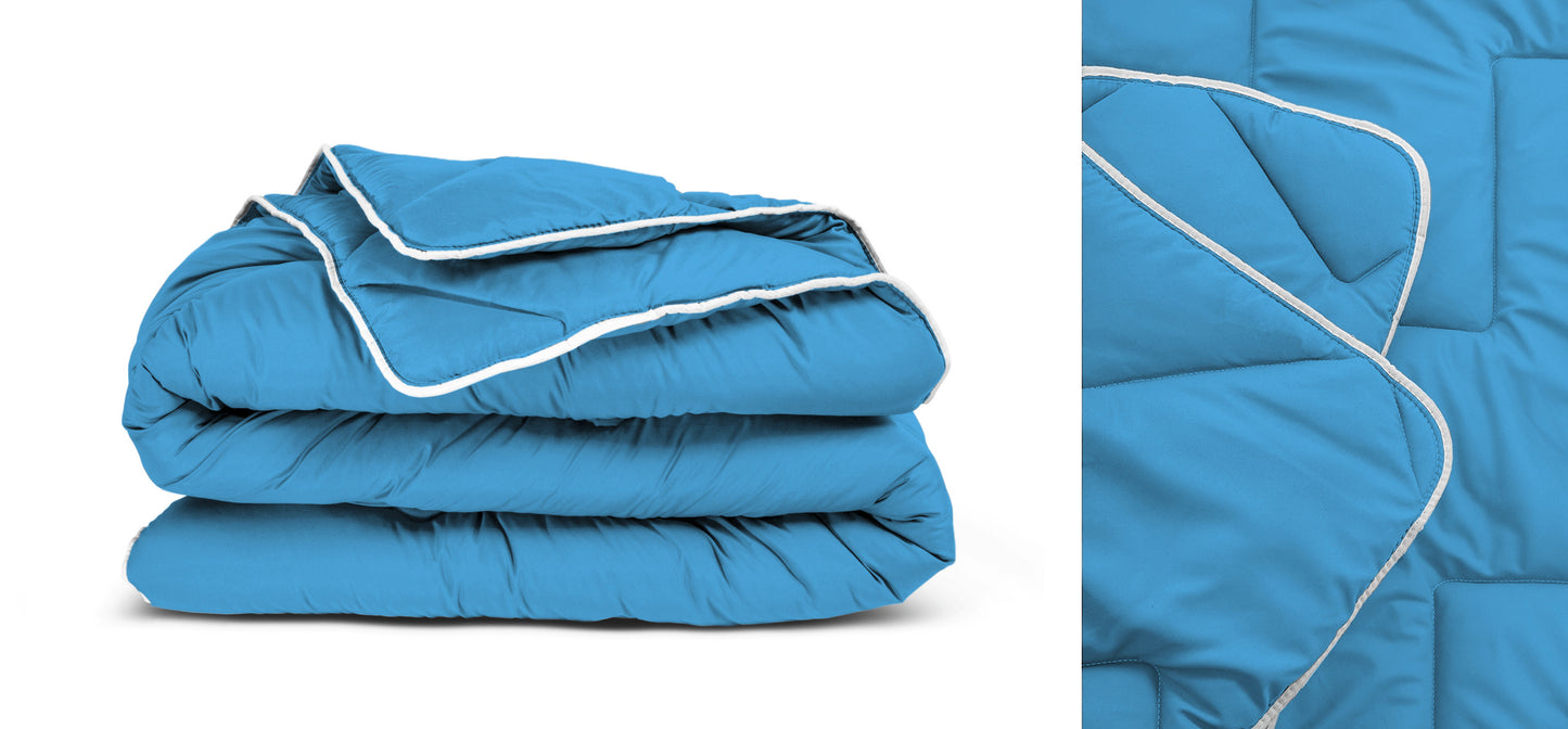 All-in one lazy dekbed Blauw - Dekbed en overtrek in 1 - Lichtgewicht - Trendy kleuren