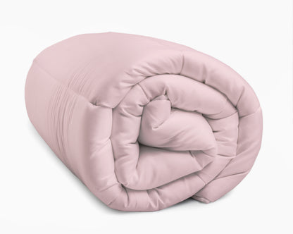 All-in one lazy dekbed Creme/Roze - Dekbed en overtrek in 1 - Lichtgewicht - Trendy kleuren