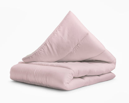 All-in one lazy dekbed Creme/Roze - Dekbed en overtrek in 1 - Lichtgewicht - Trendy kleuren