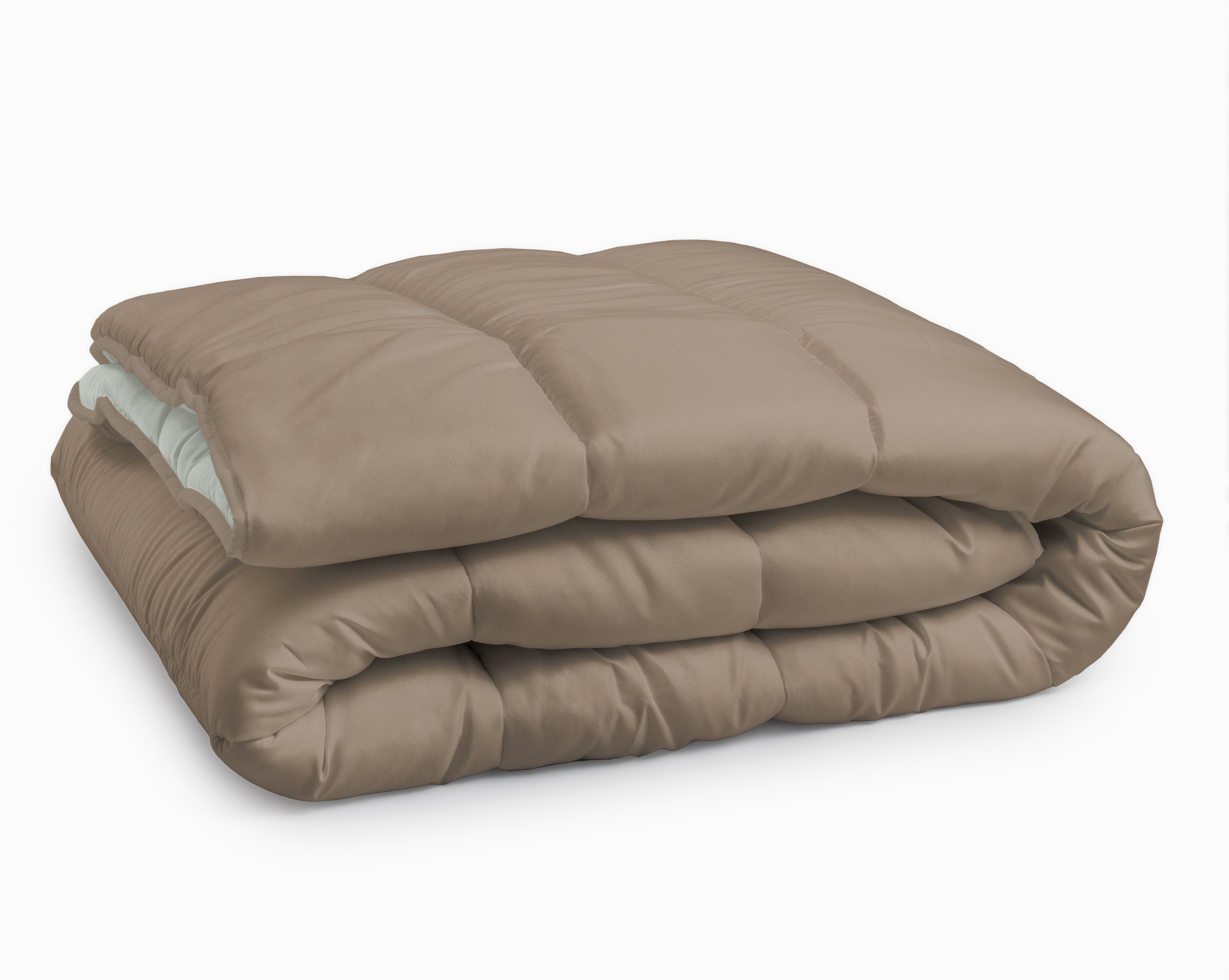All-in one lazy dekbed Foggy/Teak - Dekbed en overtrek in 1 - Lichtgewicht - Trendy kleuren
