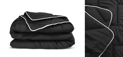 All-in one lazy dekbed Zwart - Dekbed en overtrek in 1 - Lichtgewicht - Trendy kleuren