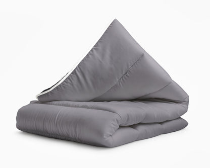 All-in one lazy dekbed Zwart/Antraciet - Dekbed en overtrek in 1 - Lichtgewicht - Trendy kleuren