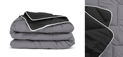 All-in one lazy dekbed Zwart/Antraciet - Dekbed en overtrek in 1 - Lichtgewicht - Trendy kleuren