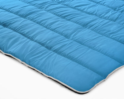 All-in one lazy dekbed Zwart/Blauw - Dekbed en overtrek in 1 - Lichtgewicht - Trendy kleuren