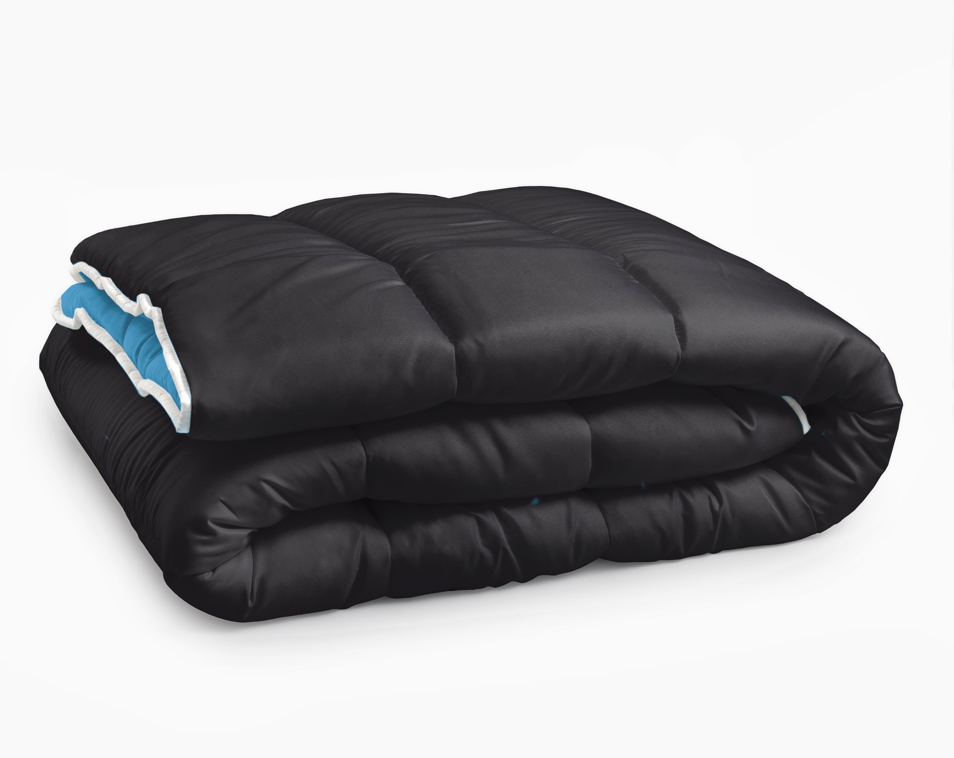 All-in-one lazy duvet Black/Blue - Duvet and cover in 1 - Lightweight - Trendy colours
