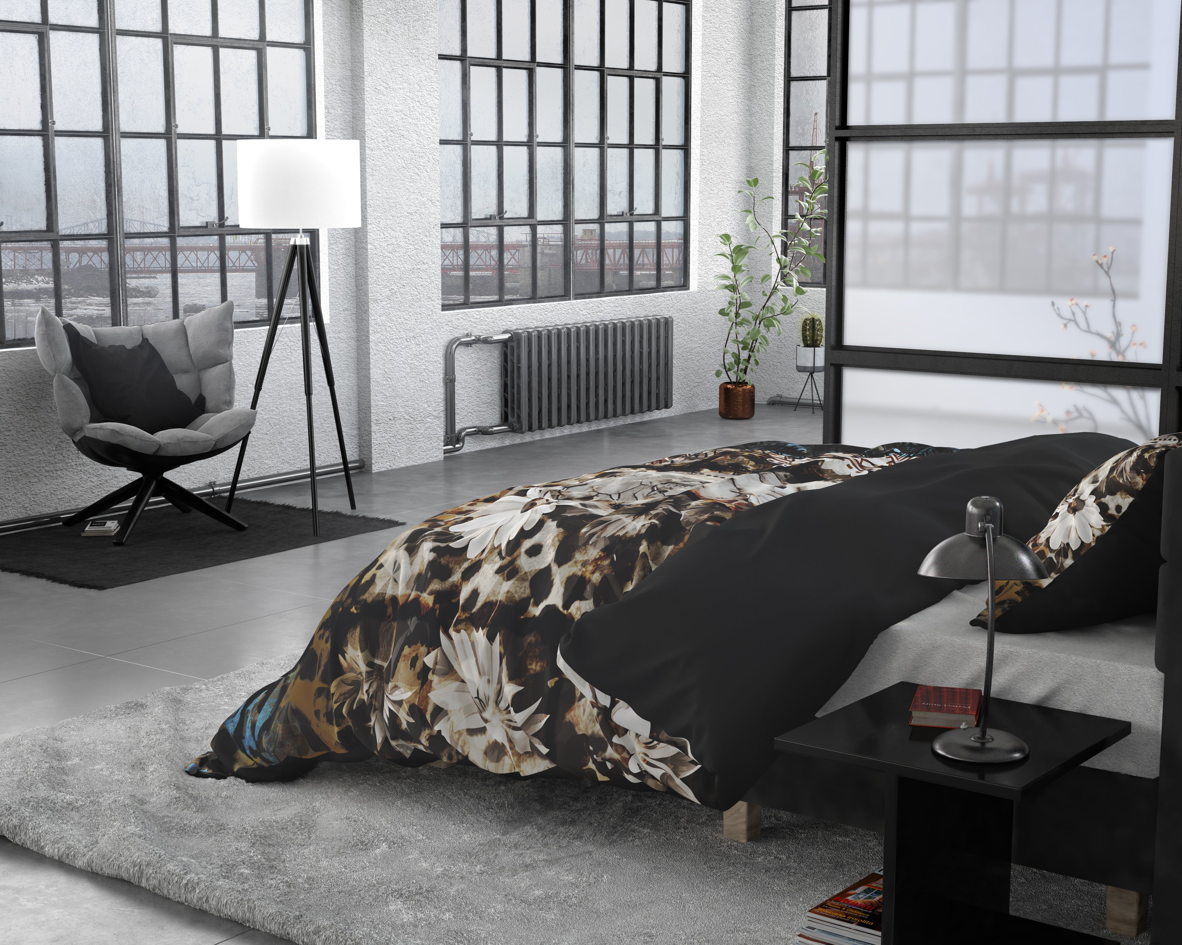 Aluna Multi Dekbedovertrek - Luxe Satijn - Hoge kwaliteit - Trendy prints