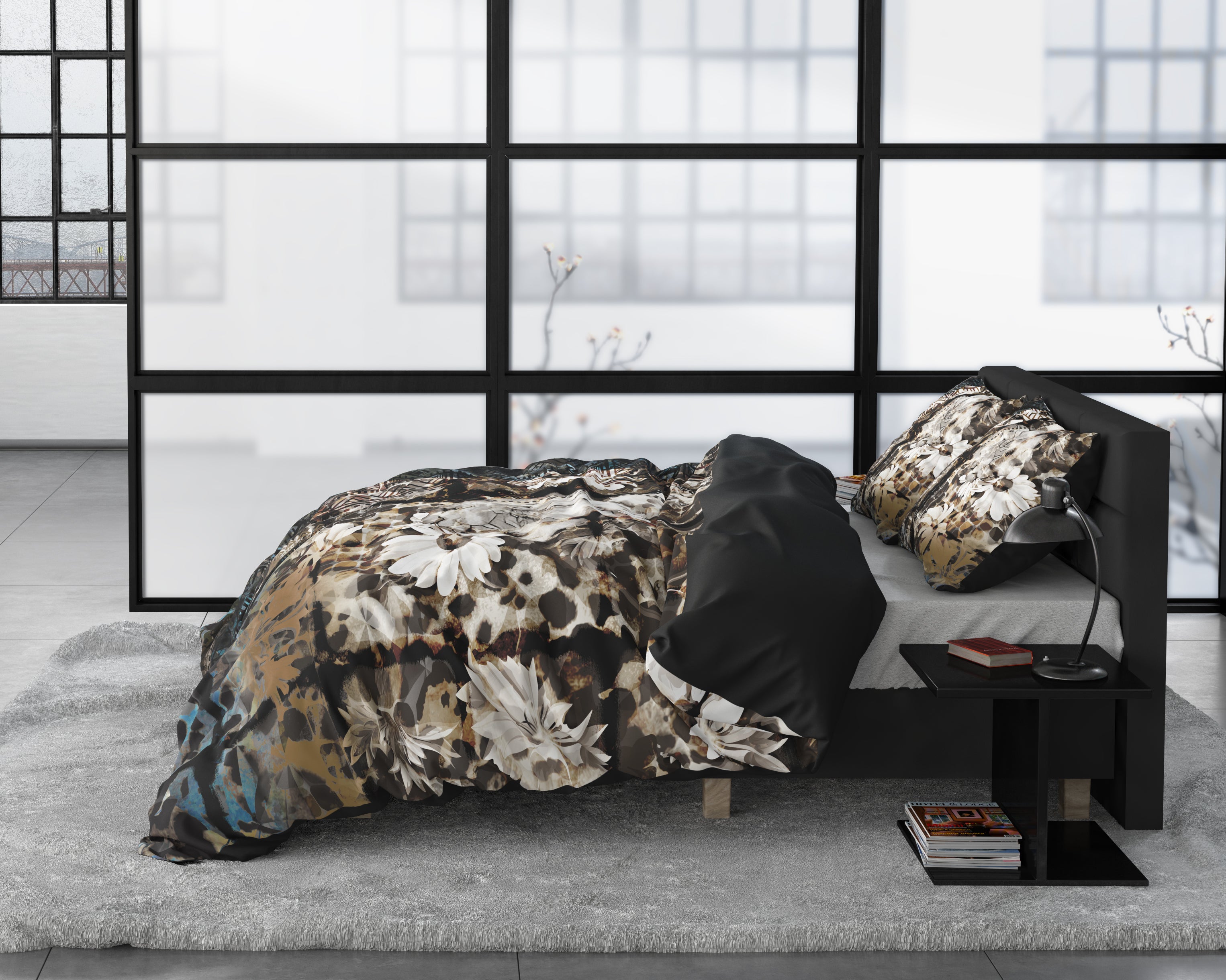 Aluna Multi Dekbedovertrek - Luxe Satijn - Hoge kwaliteit - Trendy prints
