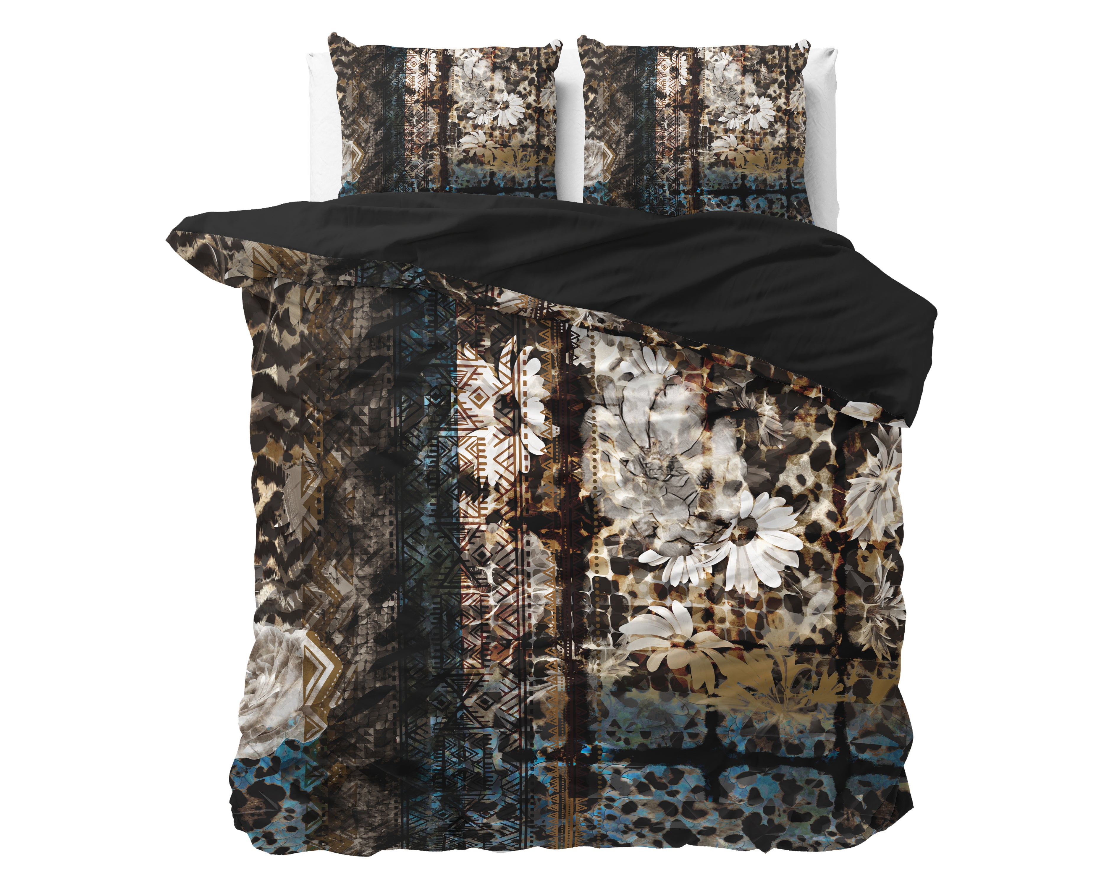 Aluna Multi Dekbedovertrek - Luxe Satijn - Hoge kwaliteit - Trendy prints