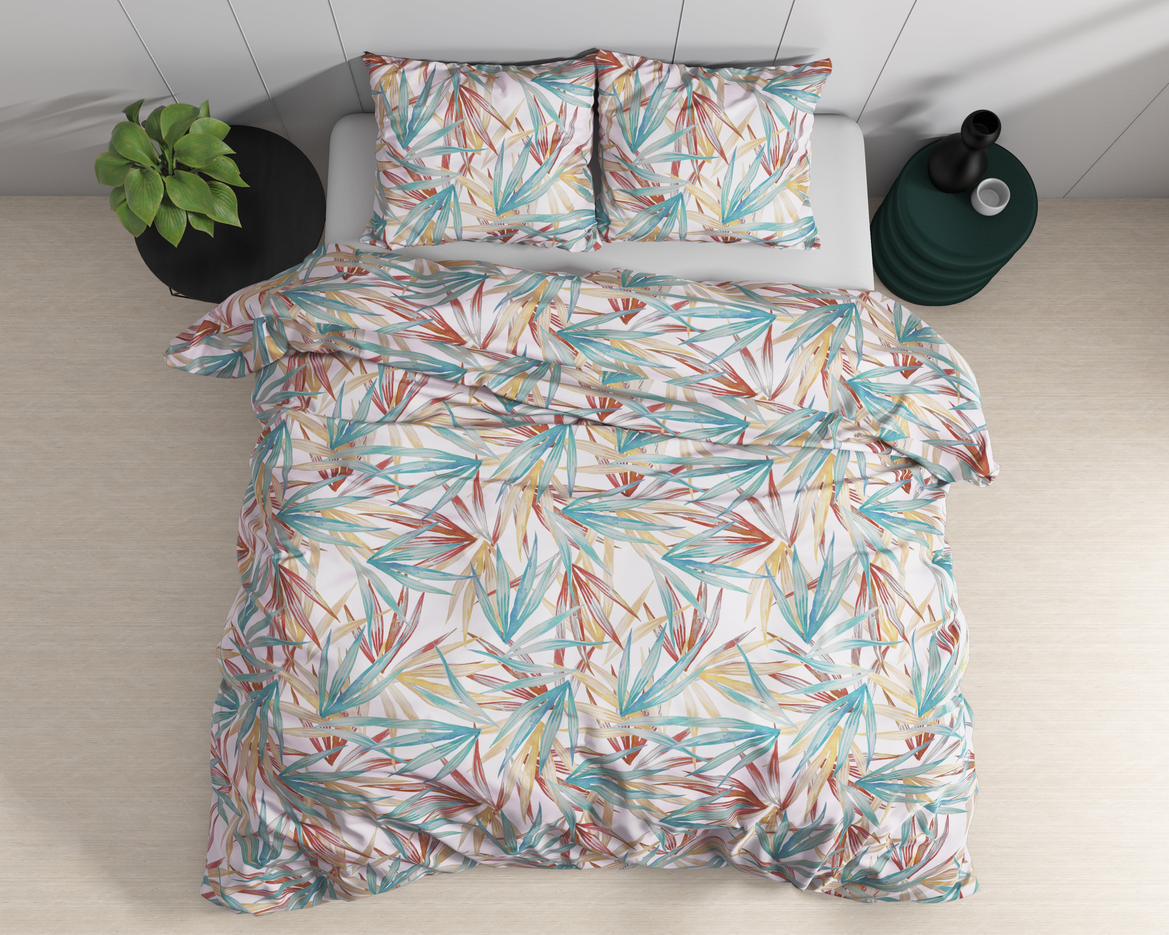 Aster Multi Dekbedovertrek - Luxe Satijn - Hoge kwaliteit - Trendy prints