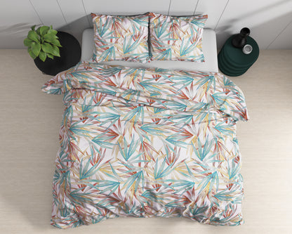 Aster Multi Dekbedovertrek - Luxe Satijn - Hoge kwaliteit - Trendy prints
