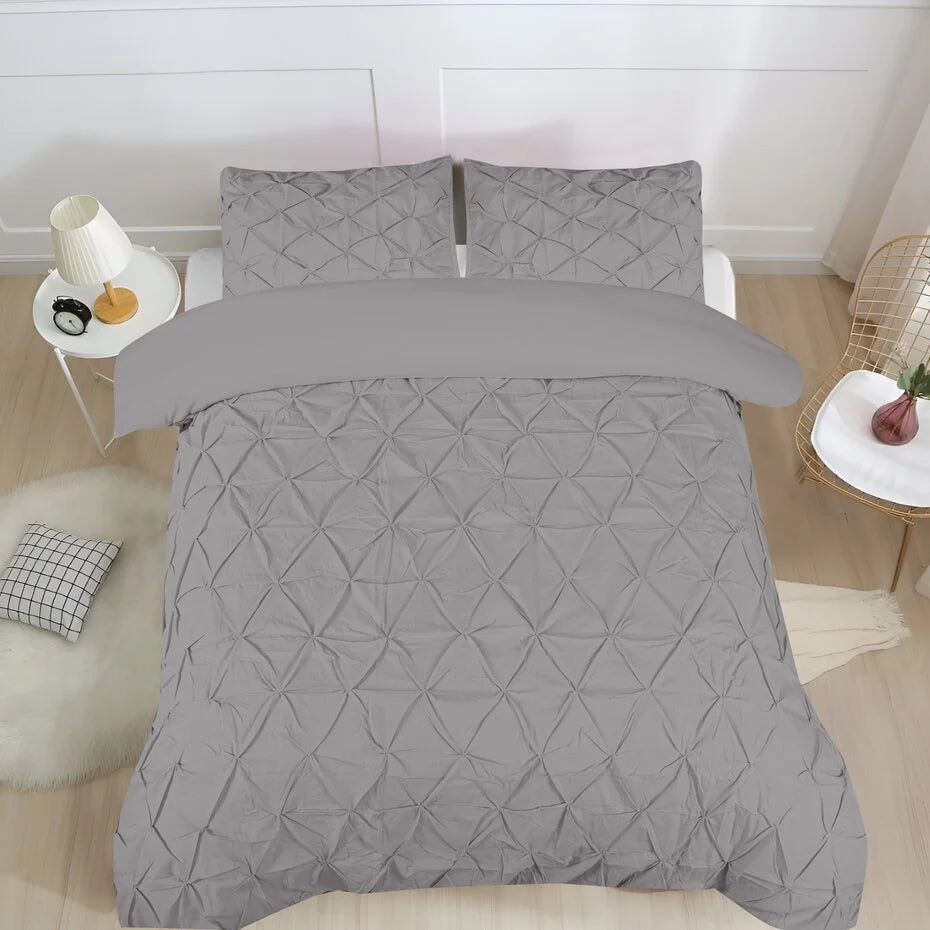 Augustine Grey Duvet Cover - Luxury &amp; Elegance