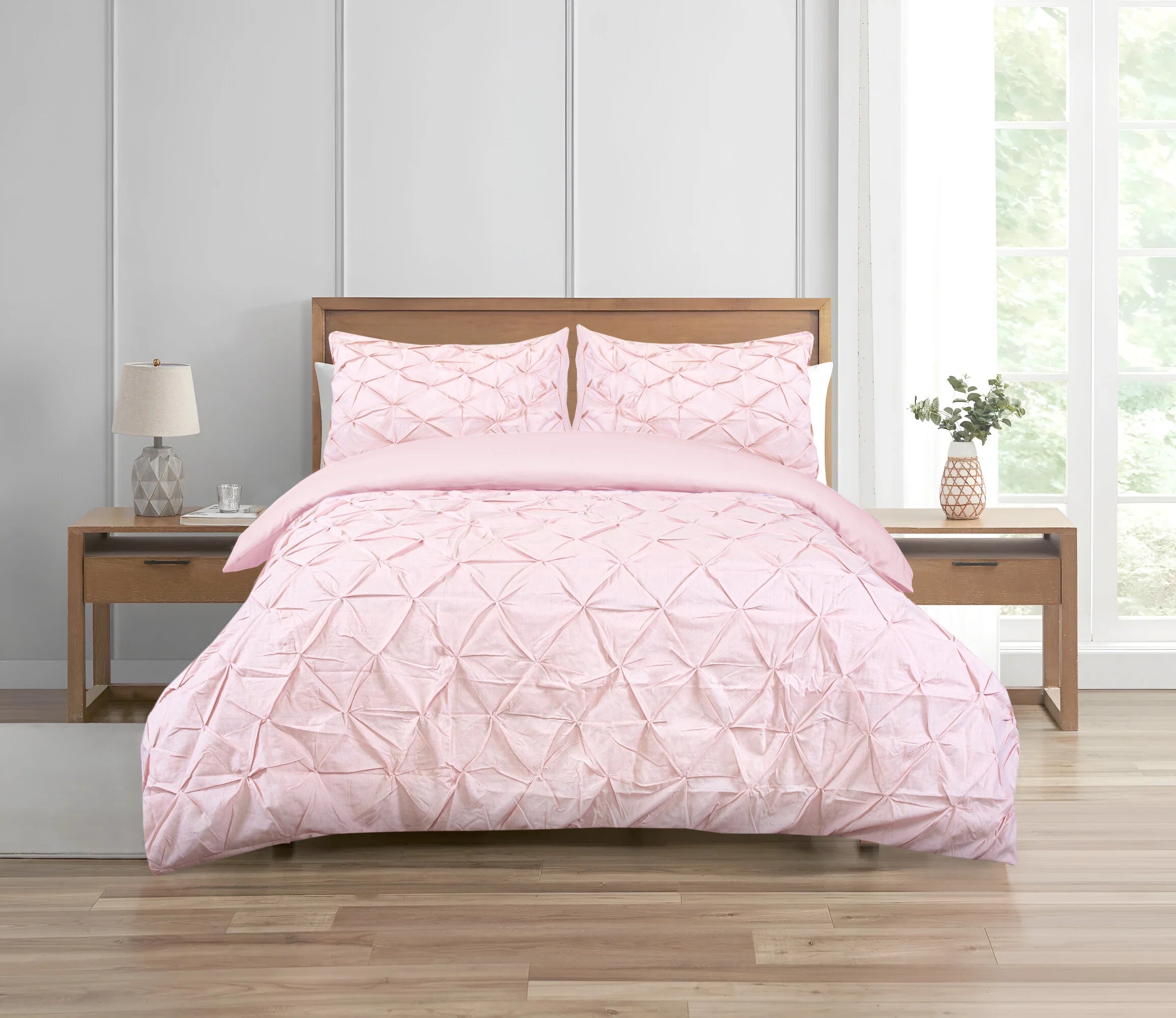 Augustine Duvet Cover – Luxurious 100% Cotton | Nude &amp; Pink