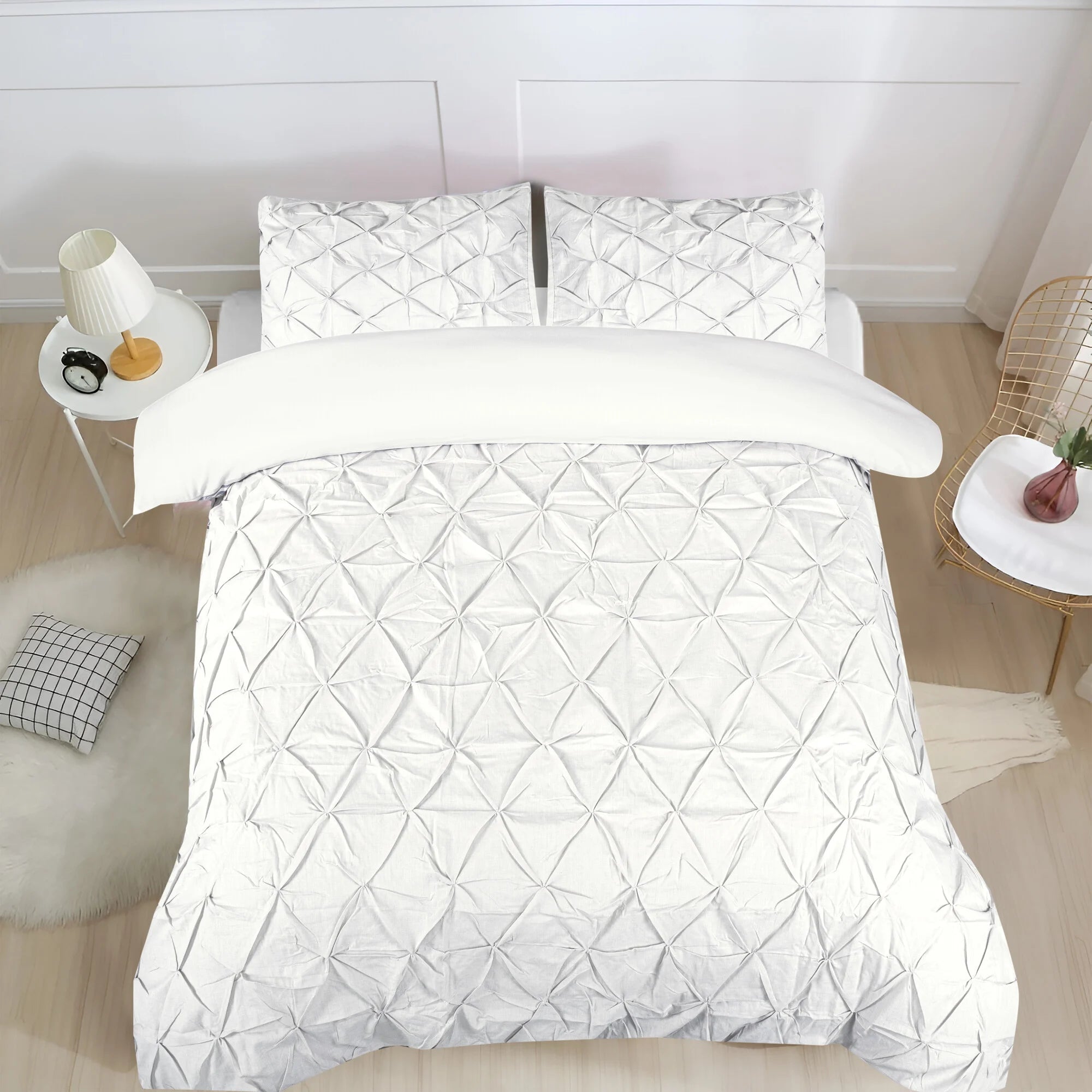 Augustine White Duvet Cover | Luxury 100% Cotton
