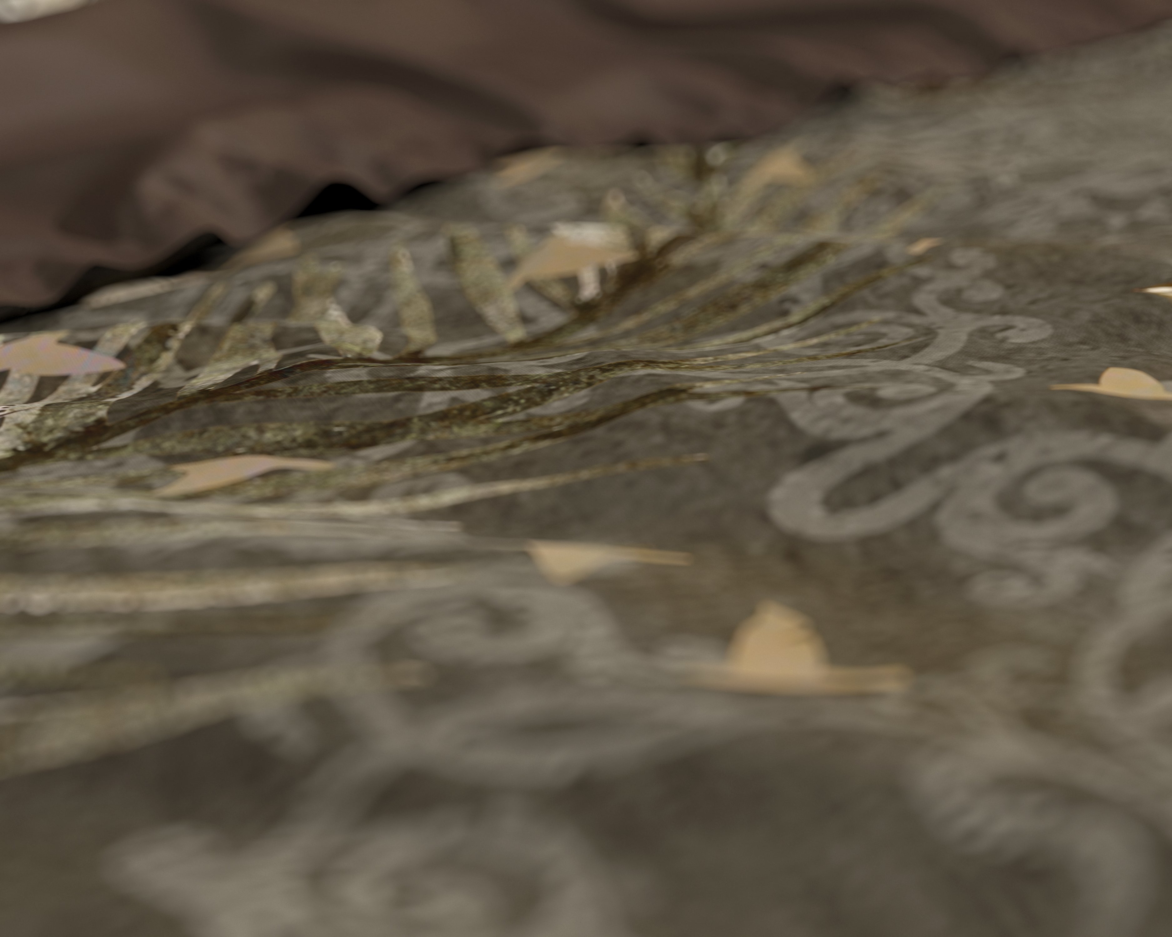 Aurelien Taupe Dekbedovertrek - Luxe Satijn - Hoge kwaliteit - Trendy prints